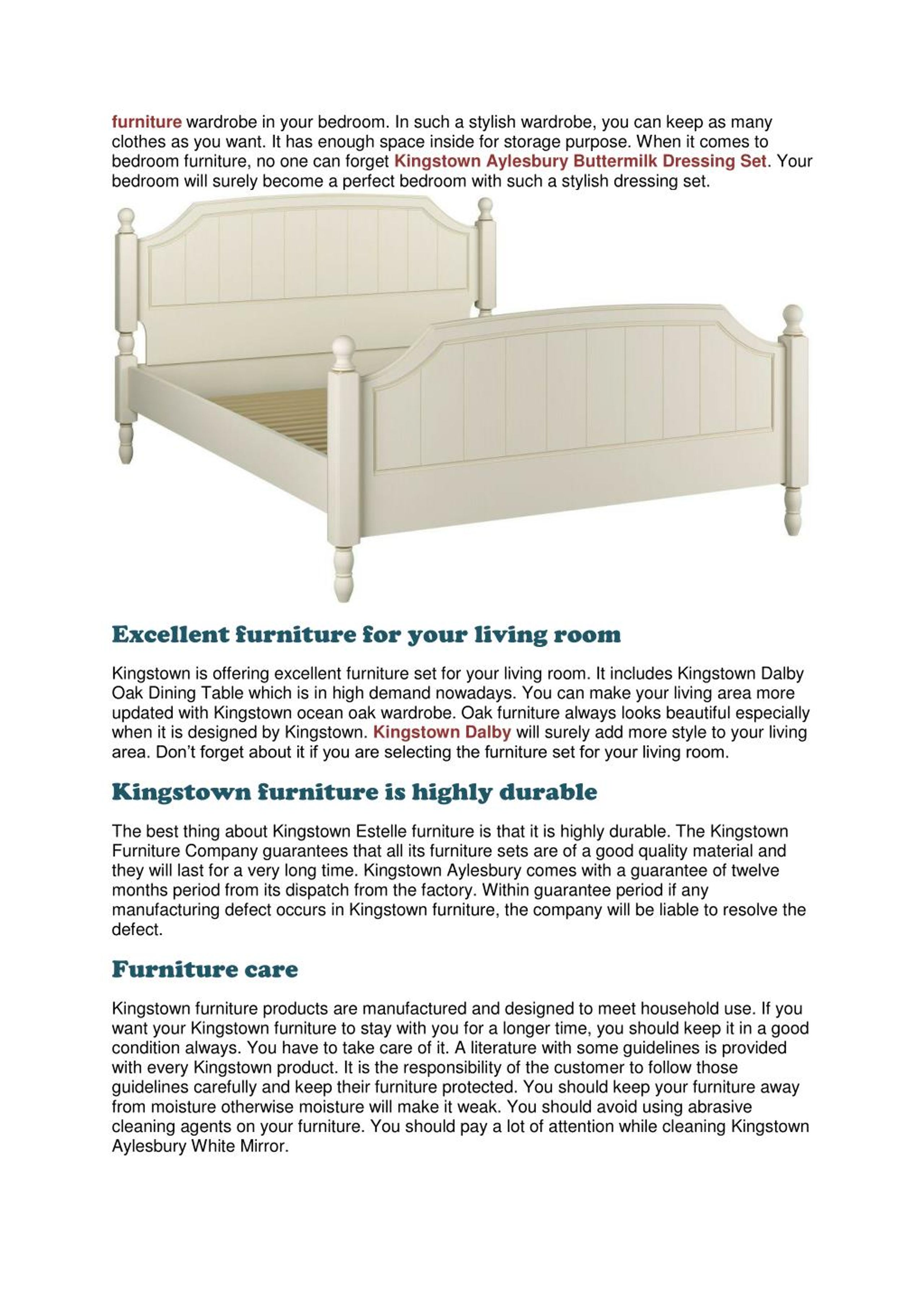 PPT A look at the important facts of Kingstown Furniture PowerPoint