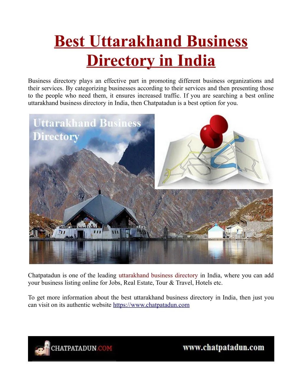 PPT Best Uttarakhand Business Directory in India PowerPoint