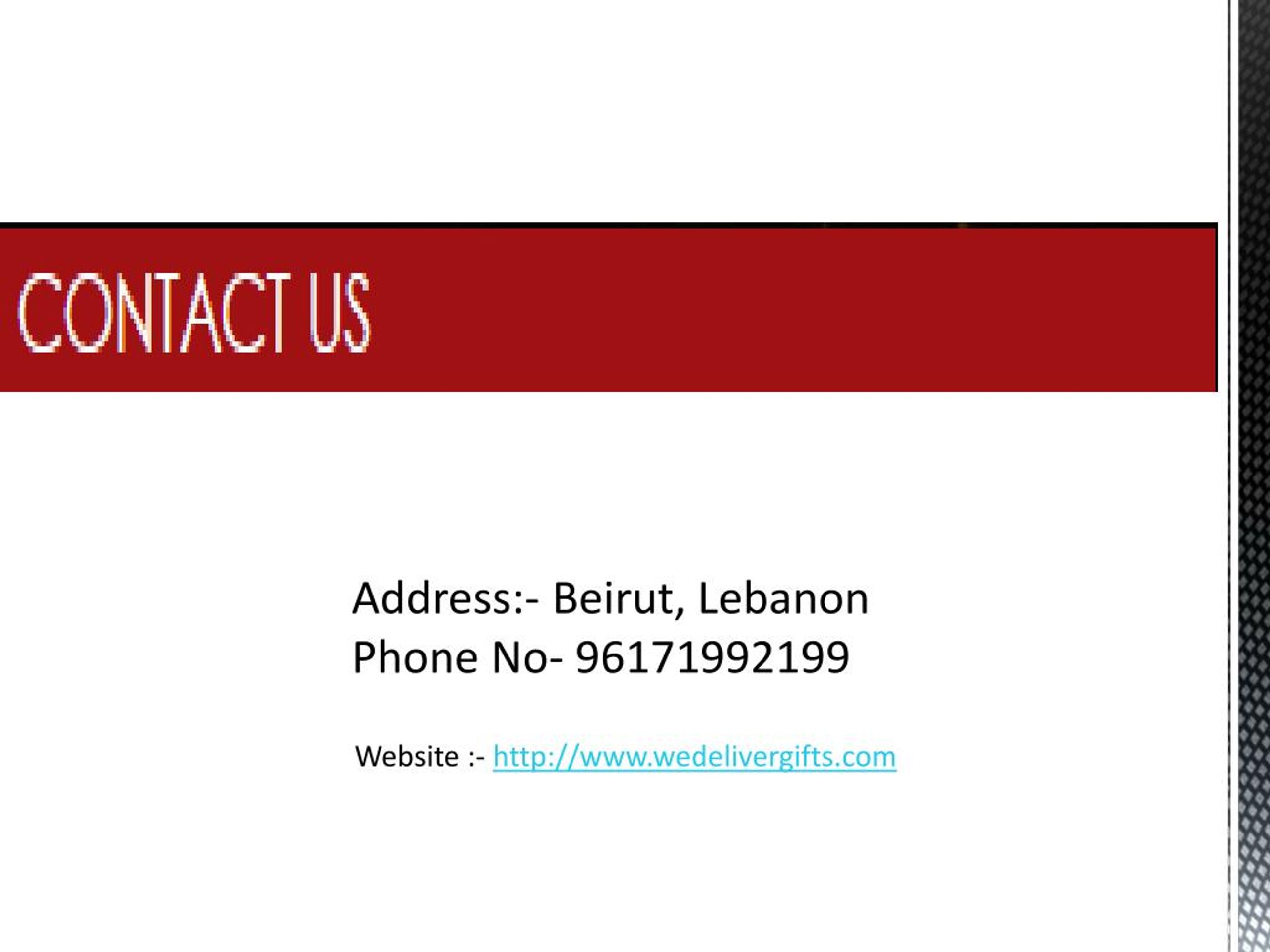 PPT gifts delivery lebanon PowerPoint Presentation, free download