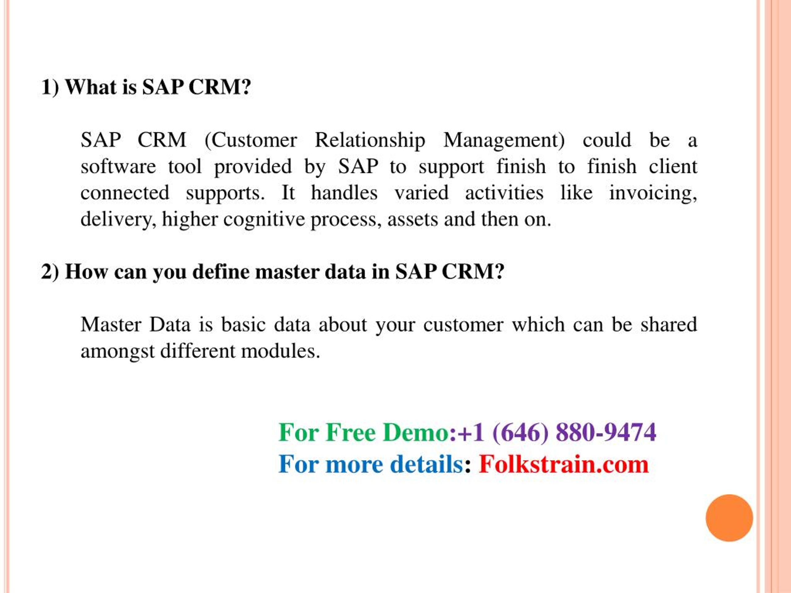 300+ Sap Crm Functional FAQs and Answers [Experienced / Freshers]