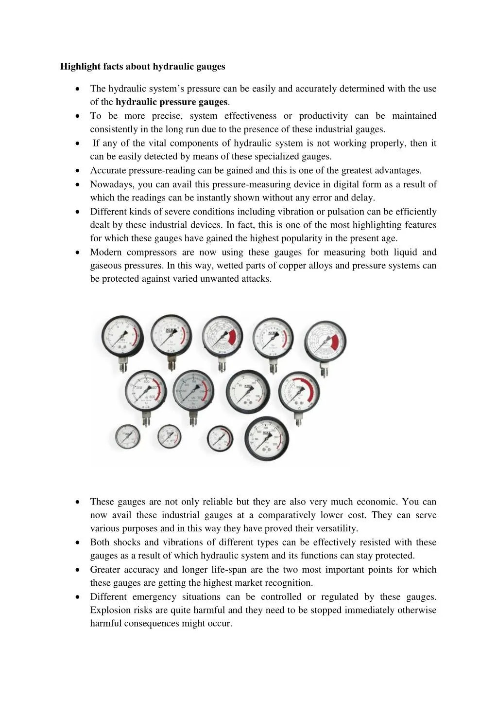 PPT How hydraulic pressure gauges are useful for industrial