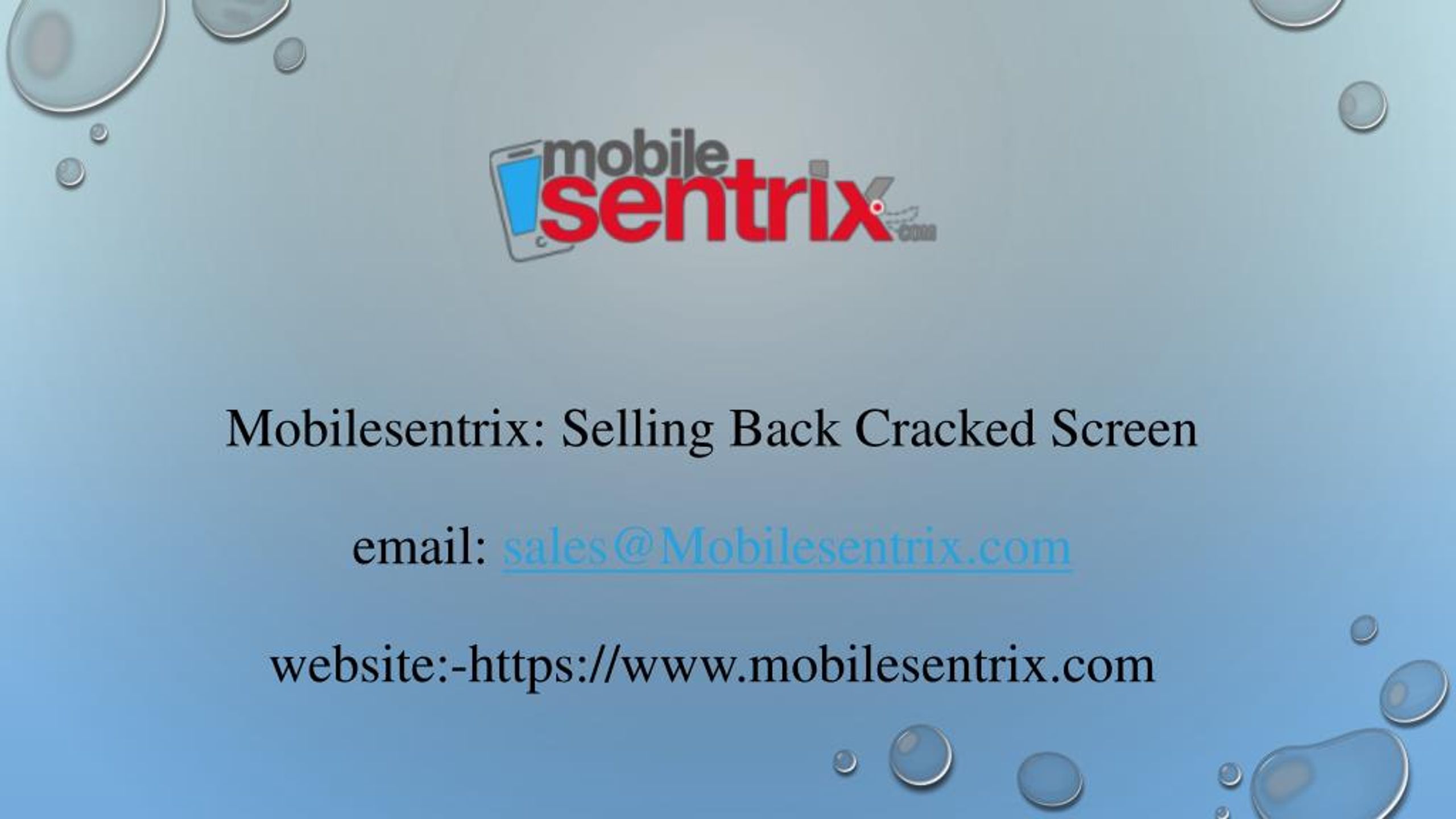PPT Mobilesentrix Selling Back Cracked Screen PowerPoint