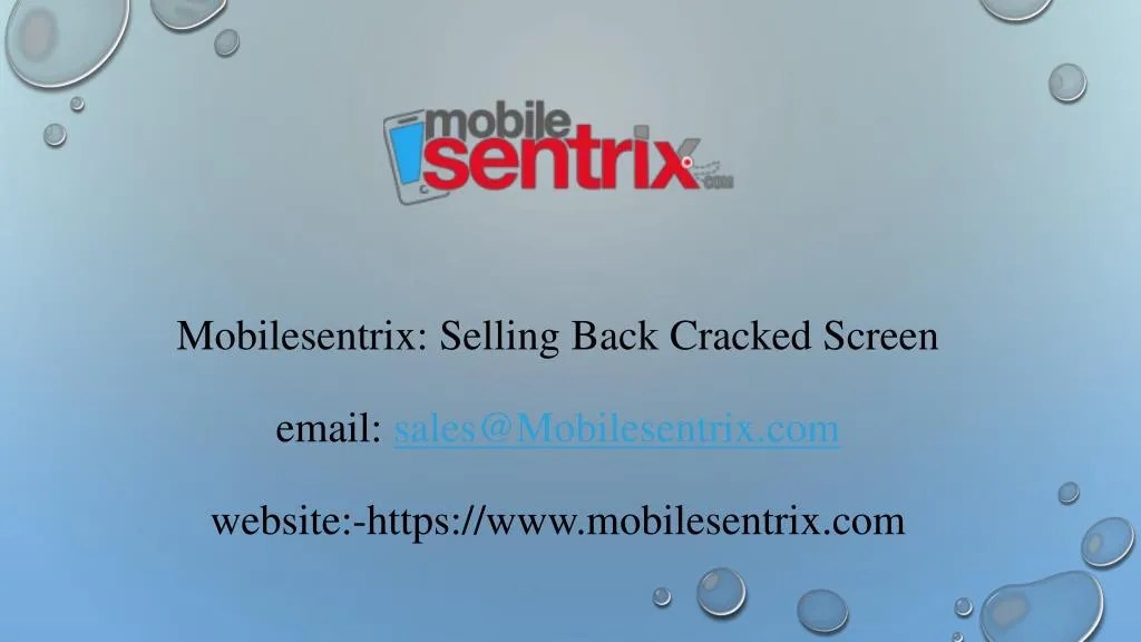 PPT Mobilesentrix Selling Back Cracked Screen PowerPoint
