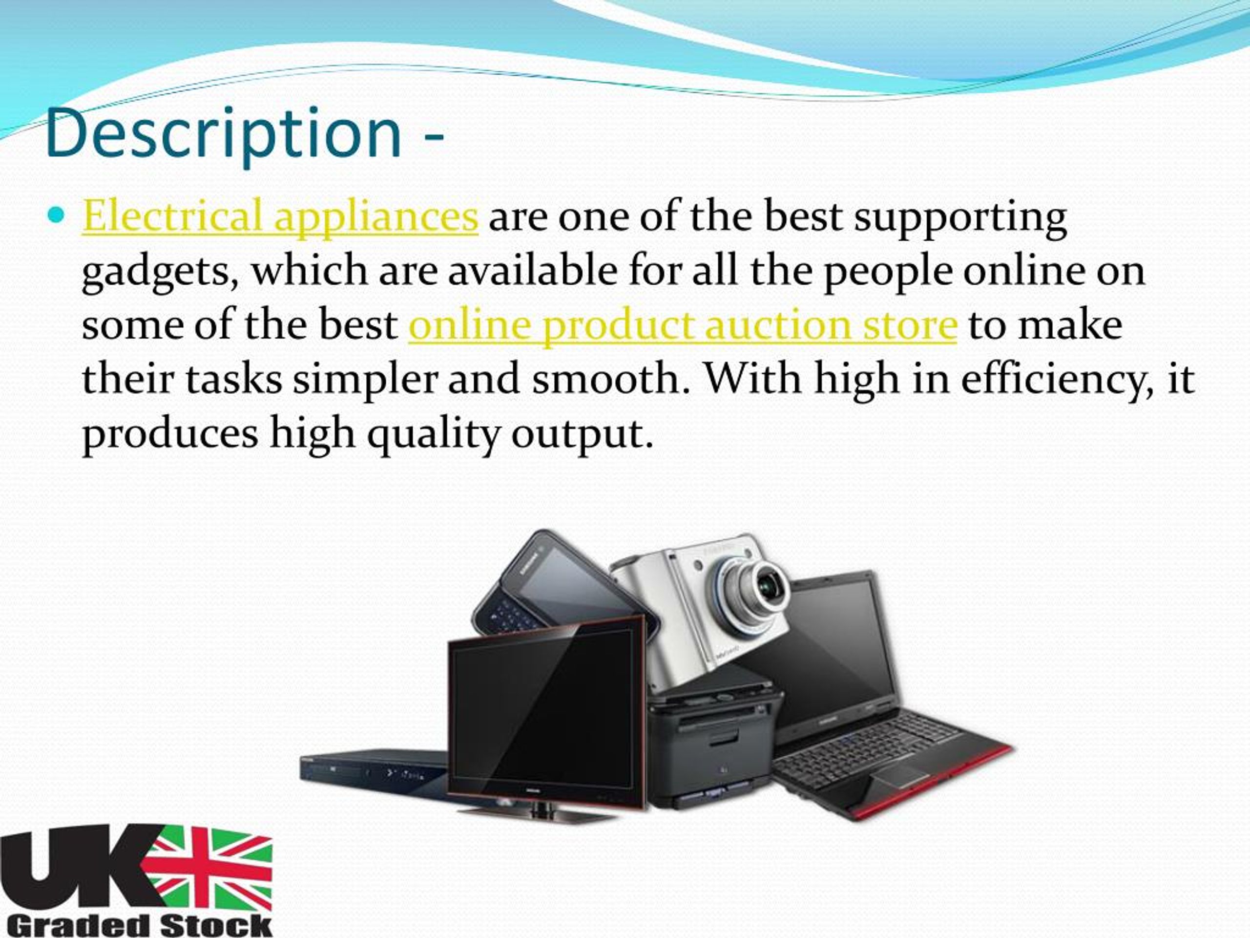 PPT Electrical Appliances Online at UKGradedStock PowerPoint