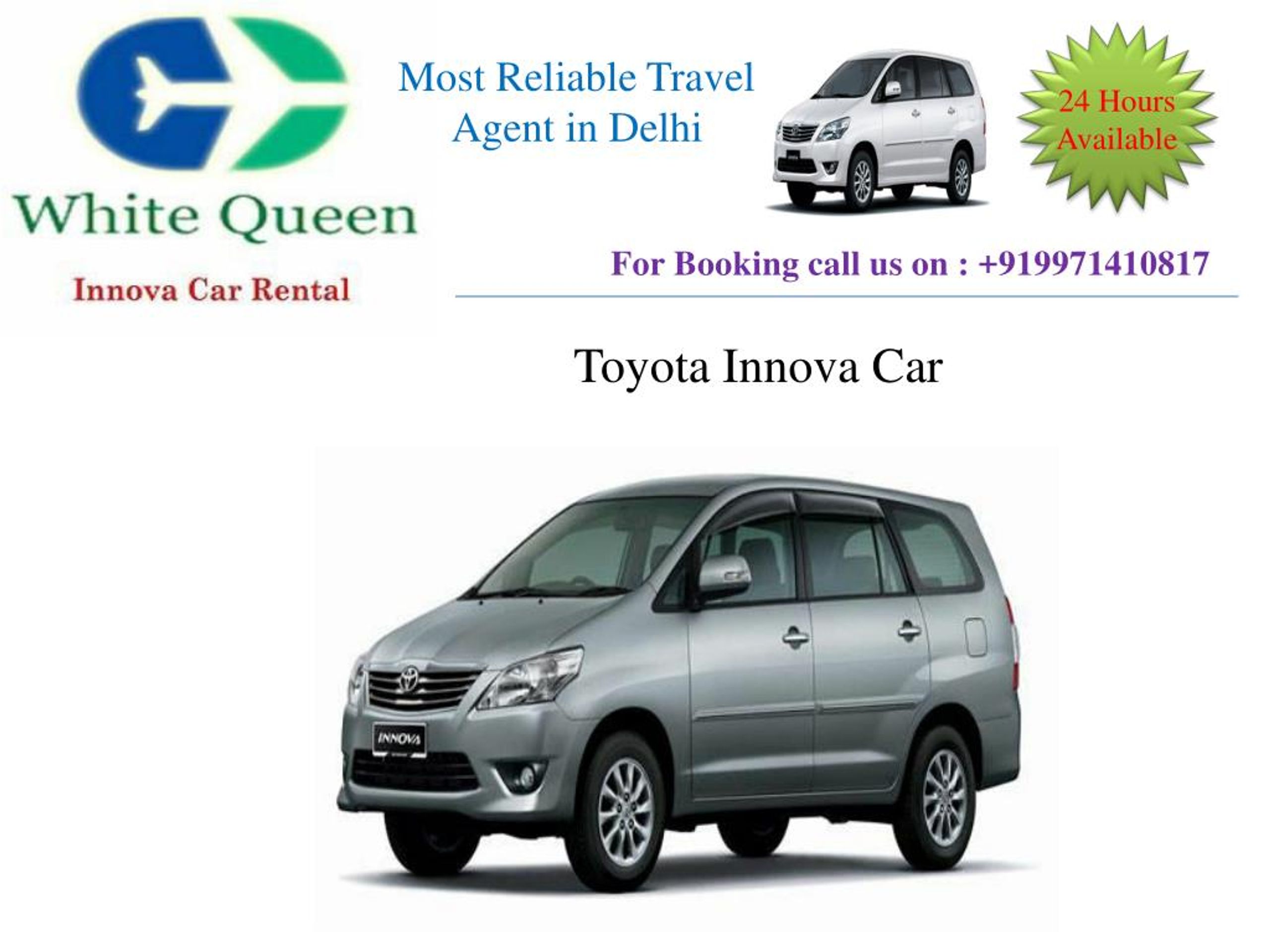 PPT Innova car on rent delhi, hire toyota innova car delhi PowerPoint