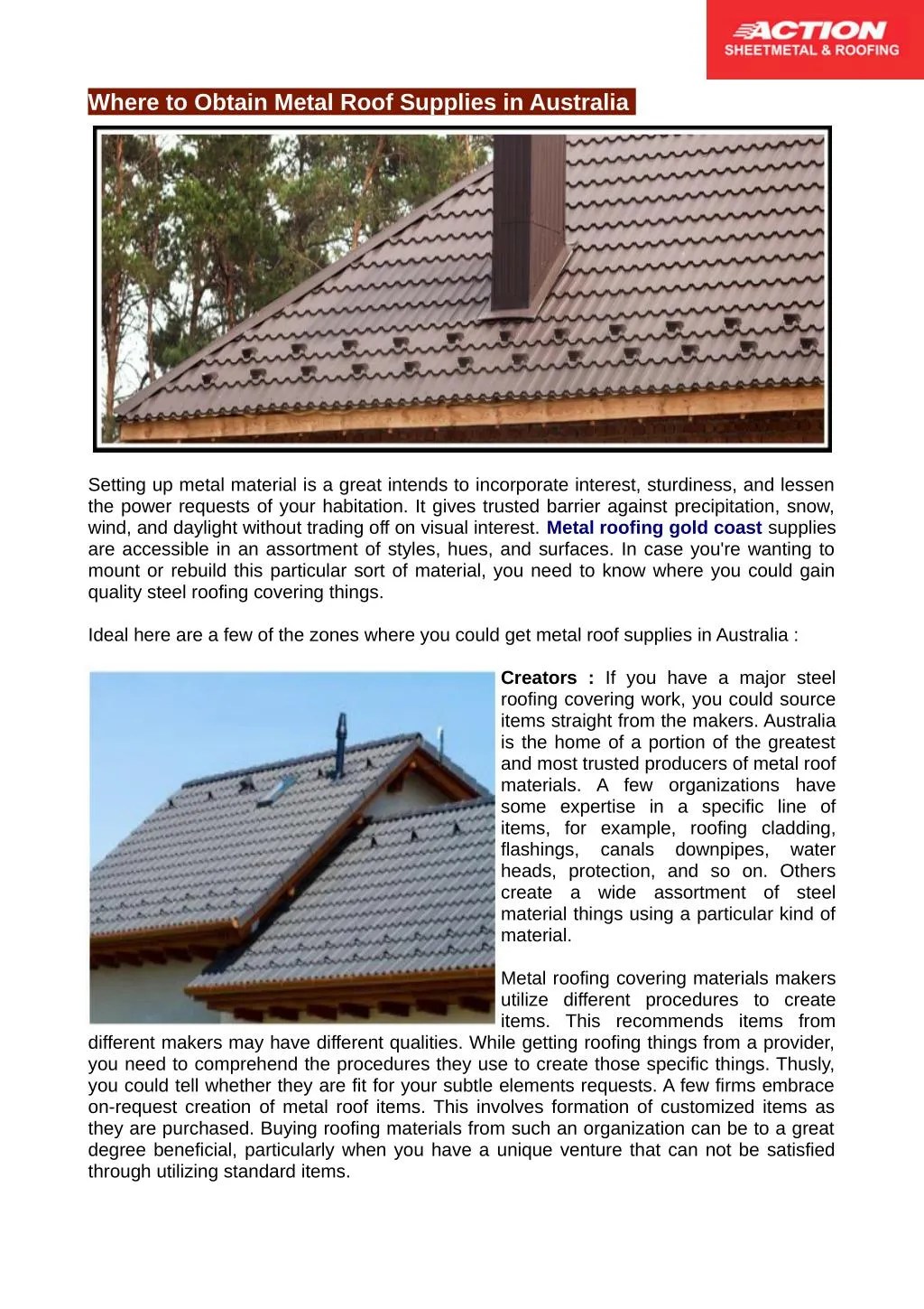 PPT Metal Roofing Gold Coast Gives Some Tips for Your Home PowerPoint
