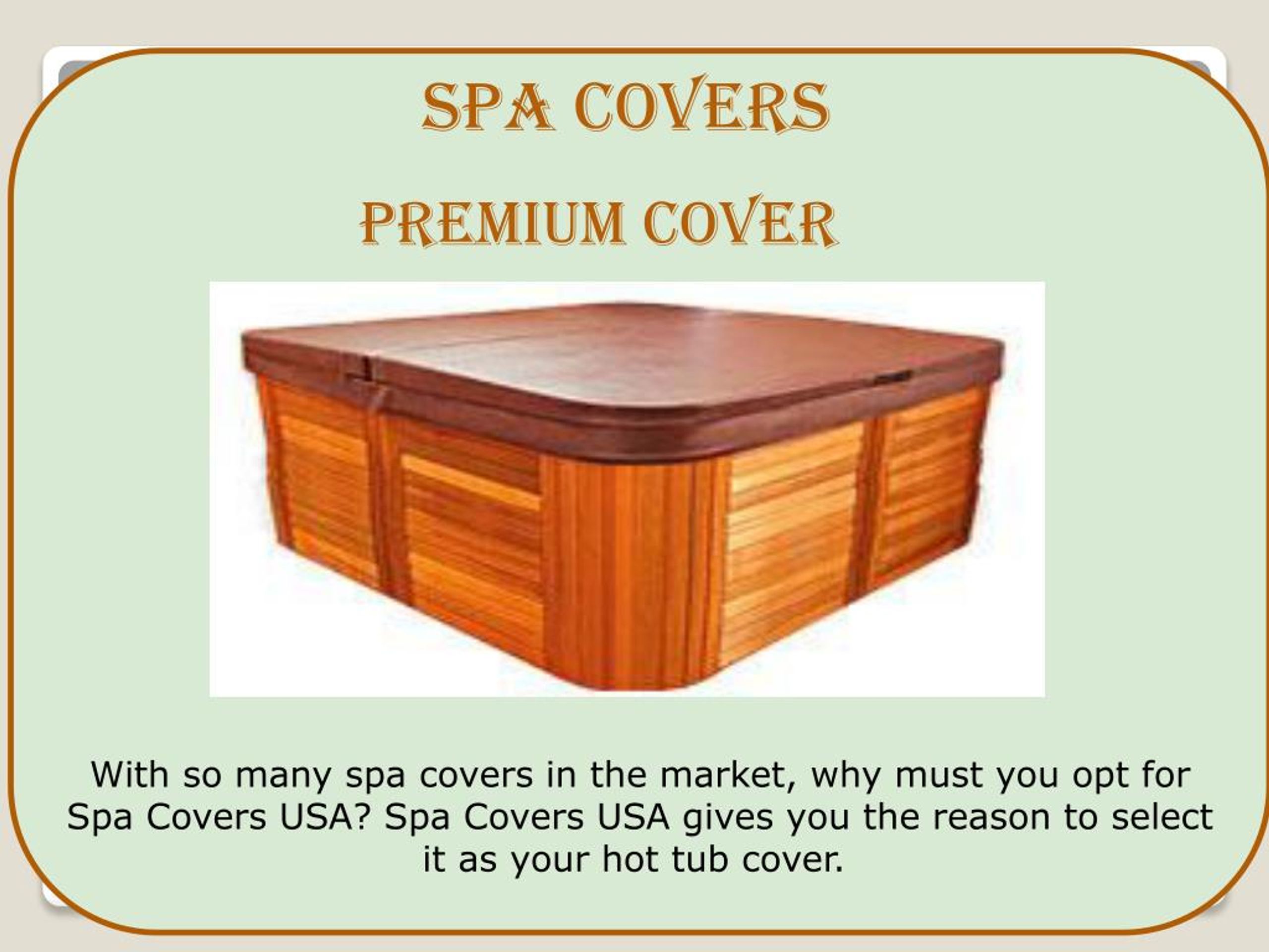 PPT replacement spa covers PowerPoint Presentation, free download