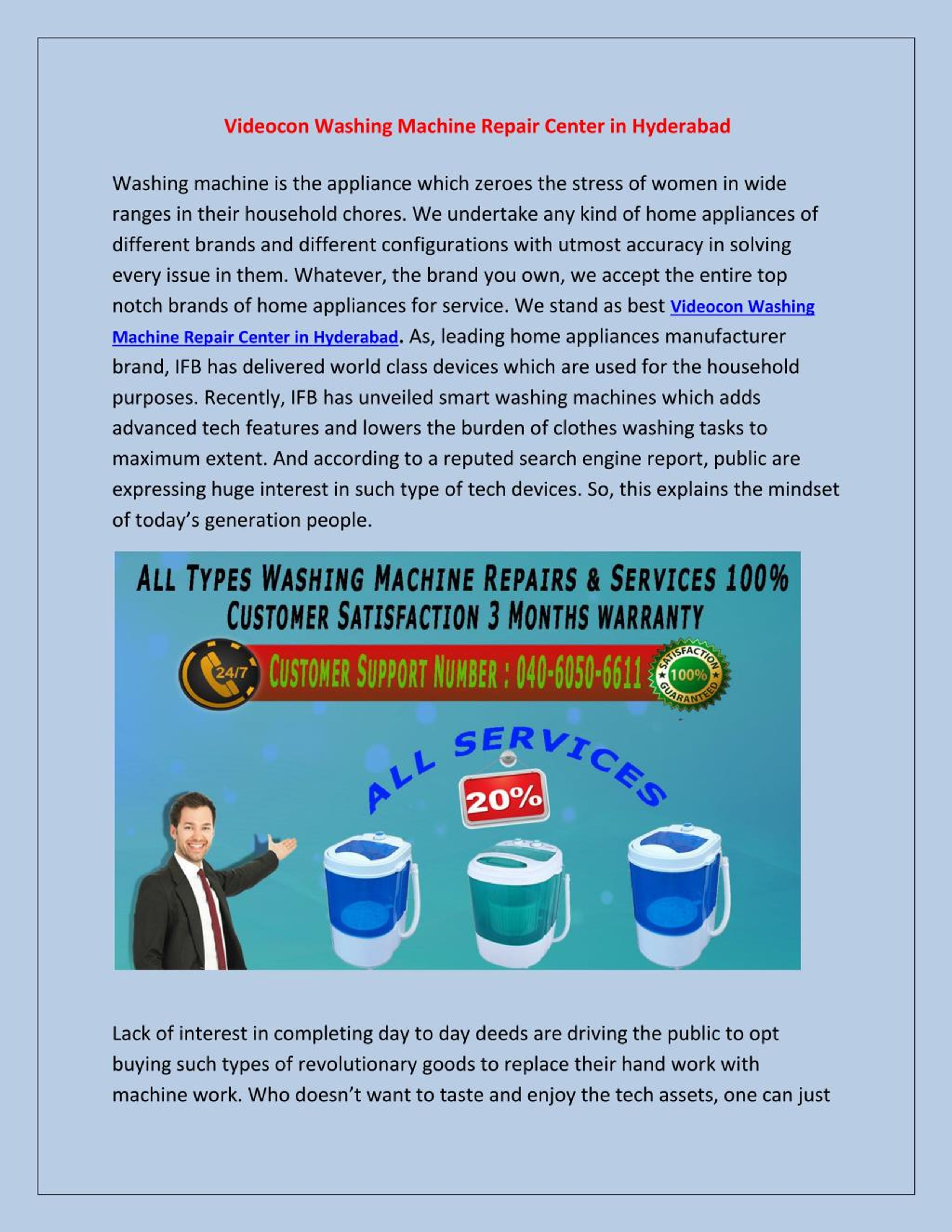 PPT Videocon Washing Machine Repair Center in Hyderabad PowerPoint