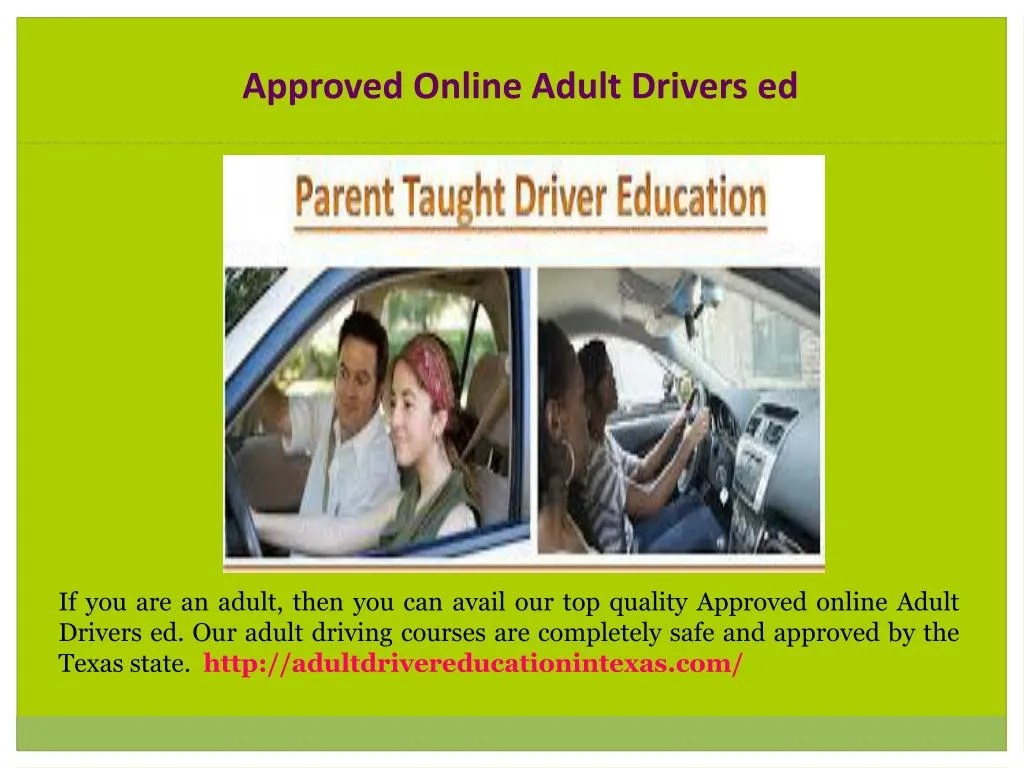 PPT Texas Parent Taught Driver ed PowerPoint Presentation, free