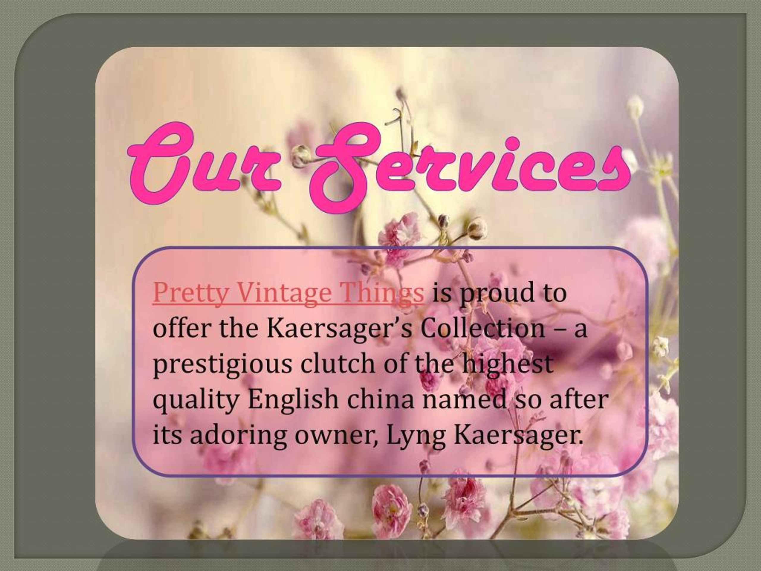 PPT Pretty vintage things Vintage Hire PowerPoint Presentation