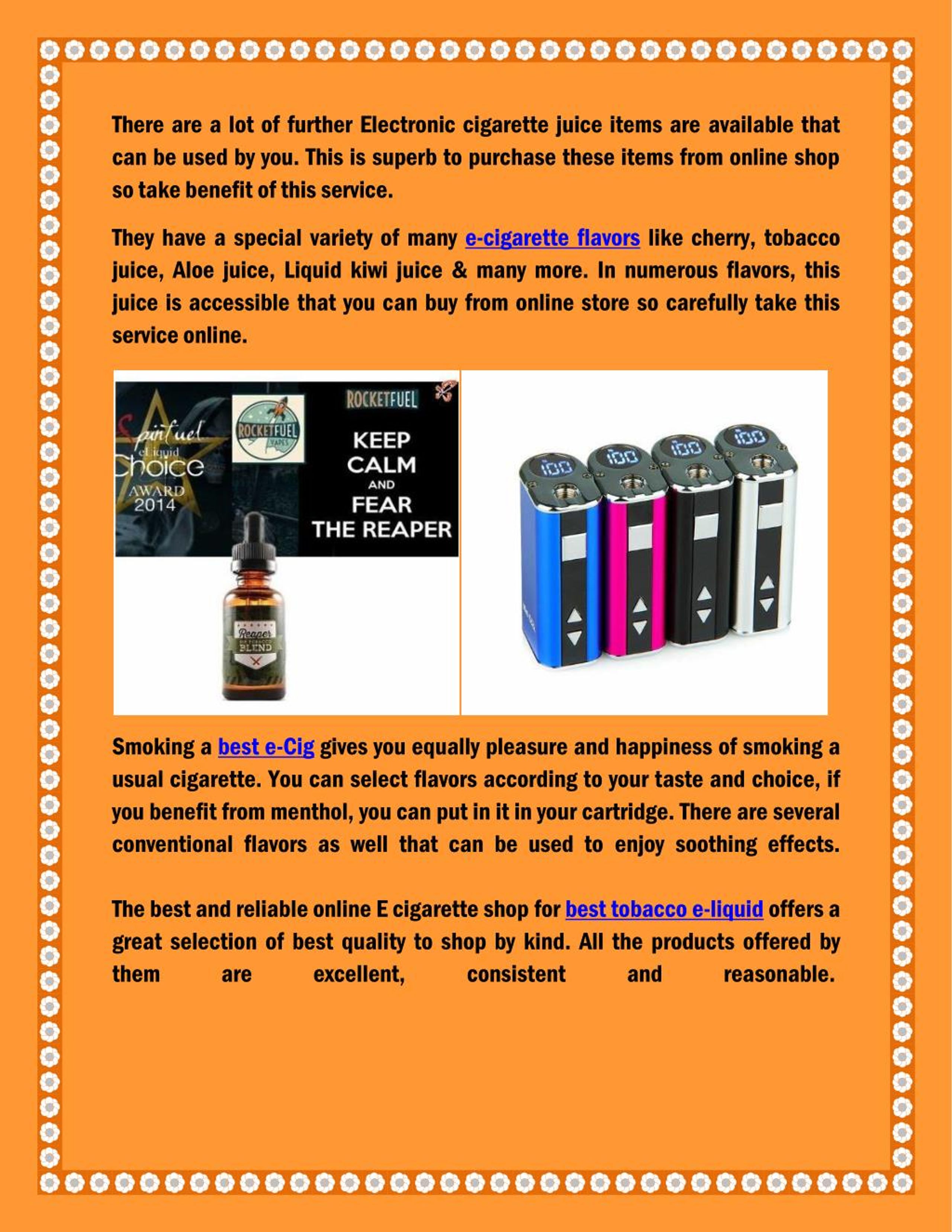 PPT Purchase Good Quality ECig Products Online PowerPoint