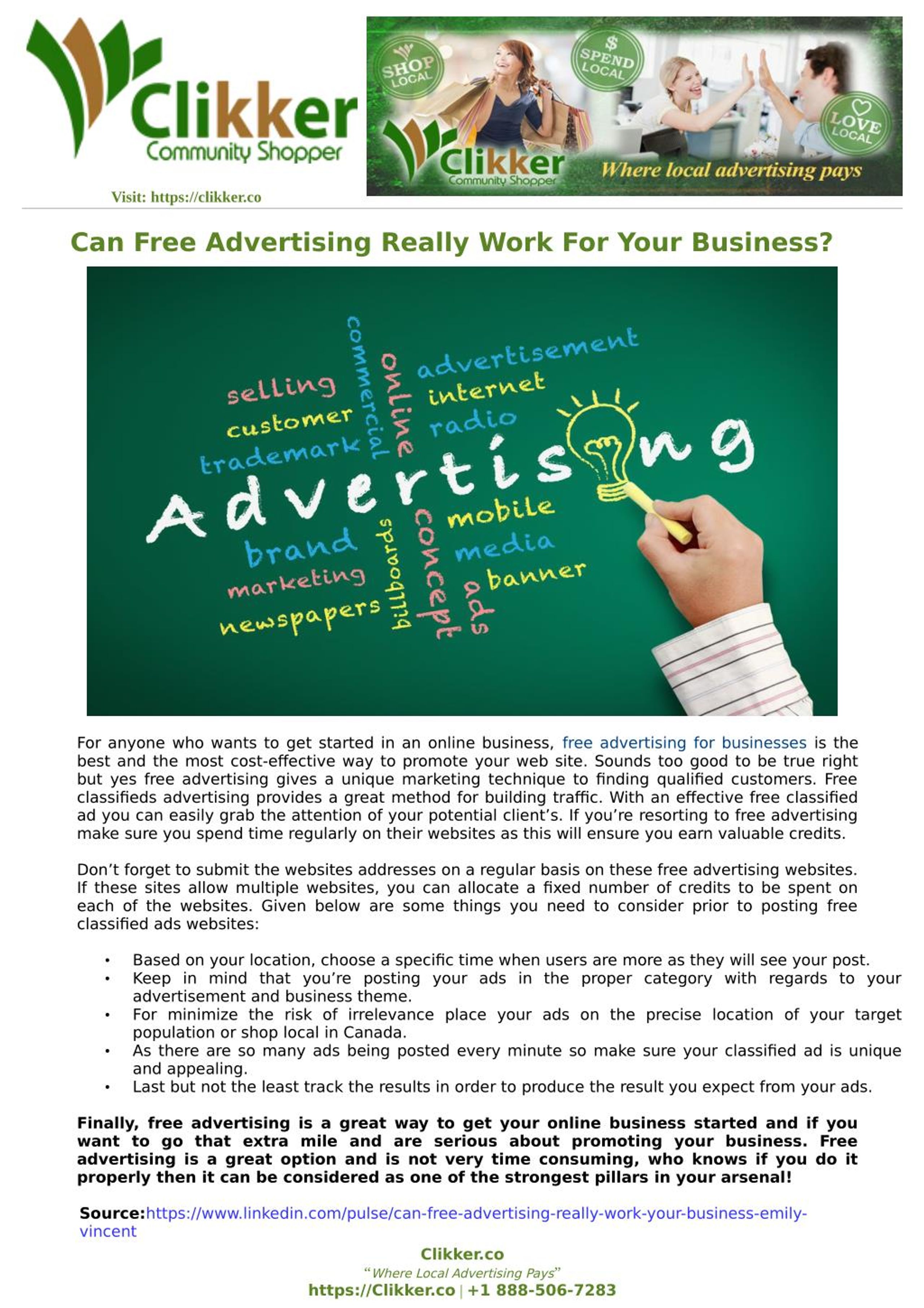 PPT Can Free Advertising Really Work For Your Business? PowerPoint