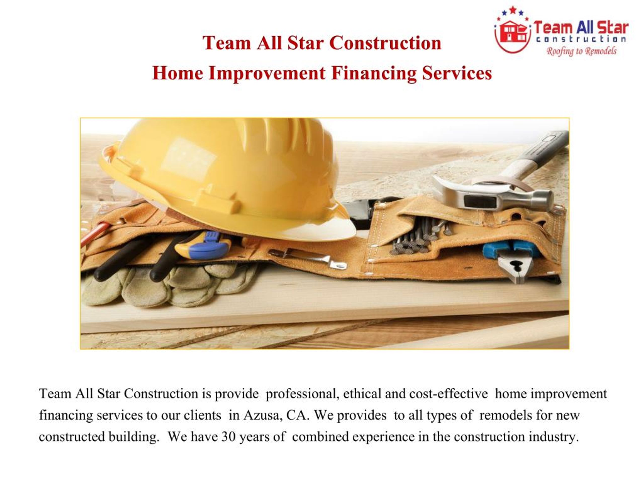 PPT Home Improvement Financing Azusa PowerPoint Presentation, free