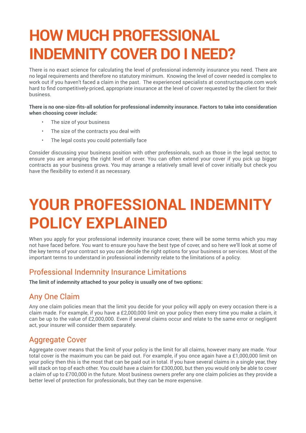 Professional Indemnity Insurance Run Off Professional Indemnity Insurance