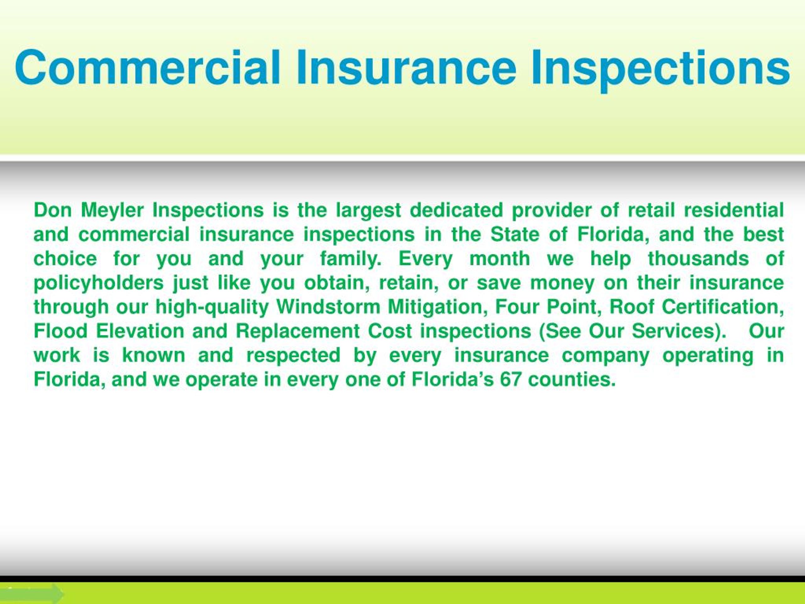 PPT Commercial Insurance Inspections PowerPoint Presentation, free download ID7489980