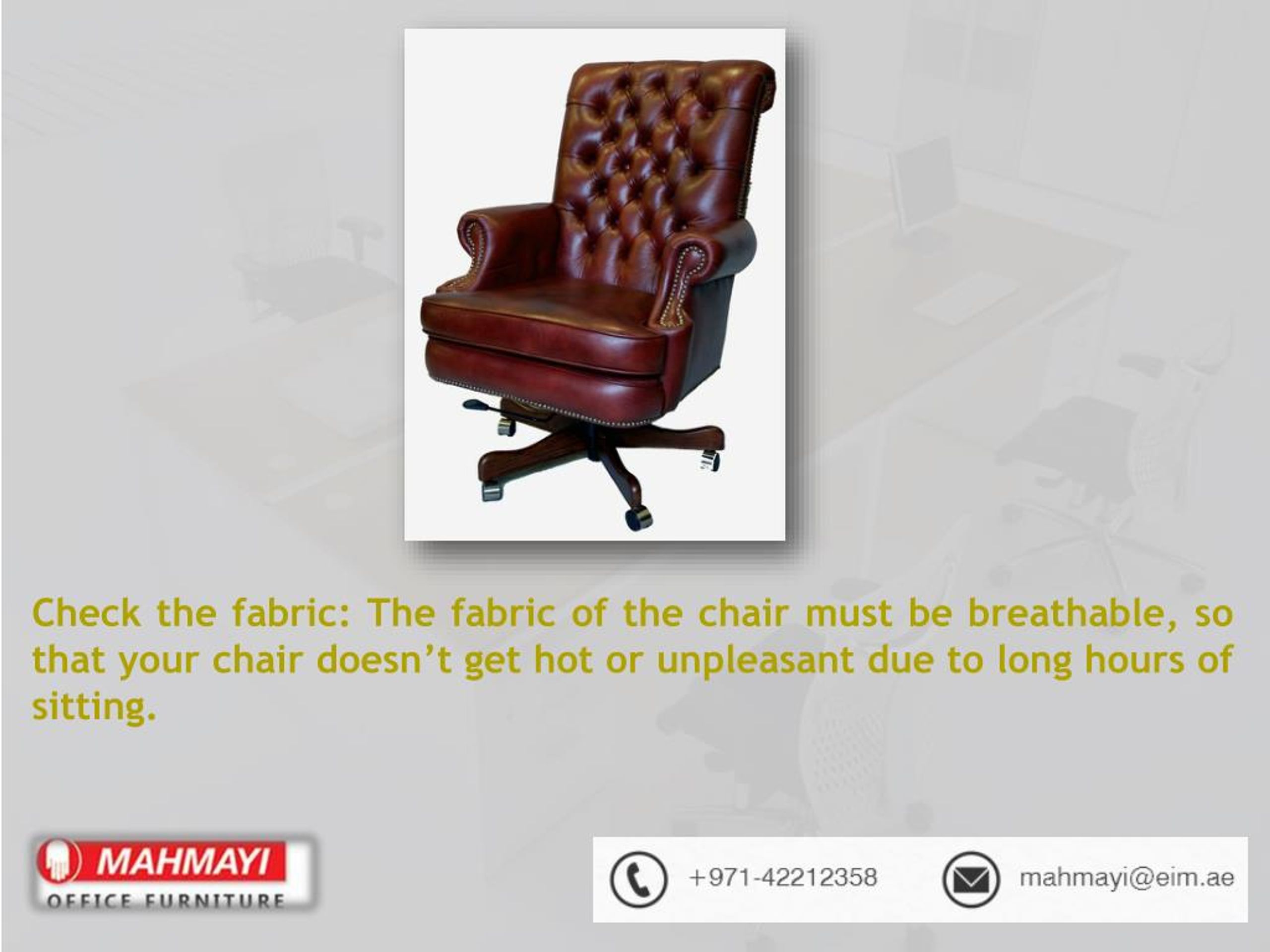 PPT Mahmayi Furniture for Dubai office Chair suppliers PowerPoint