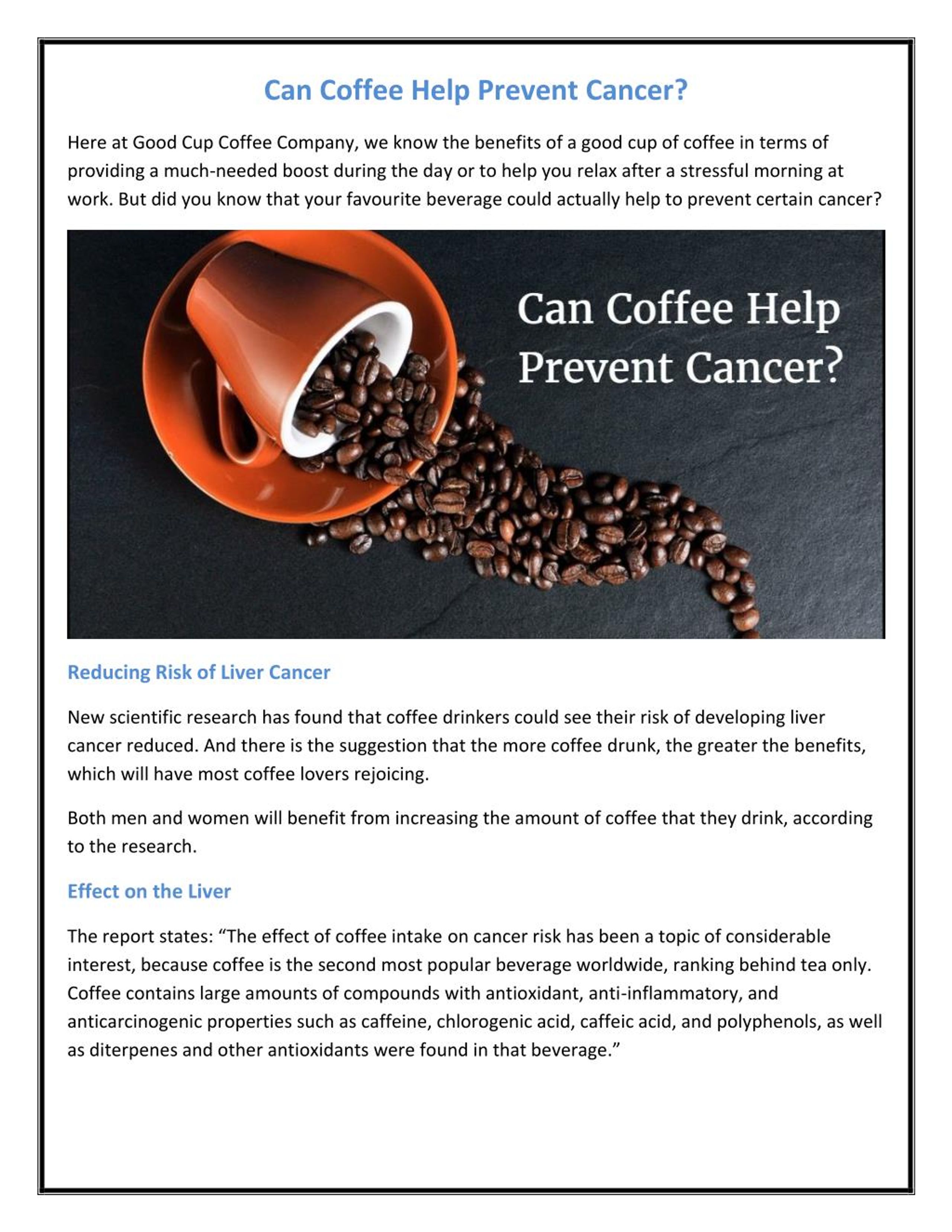 PPT Can Coffee Help Prevent Cancer? PowerPoint Presentation, free