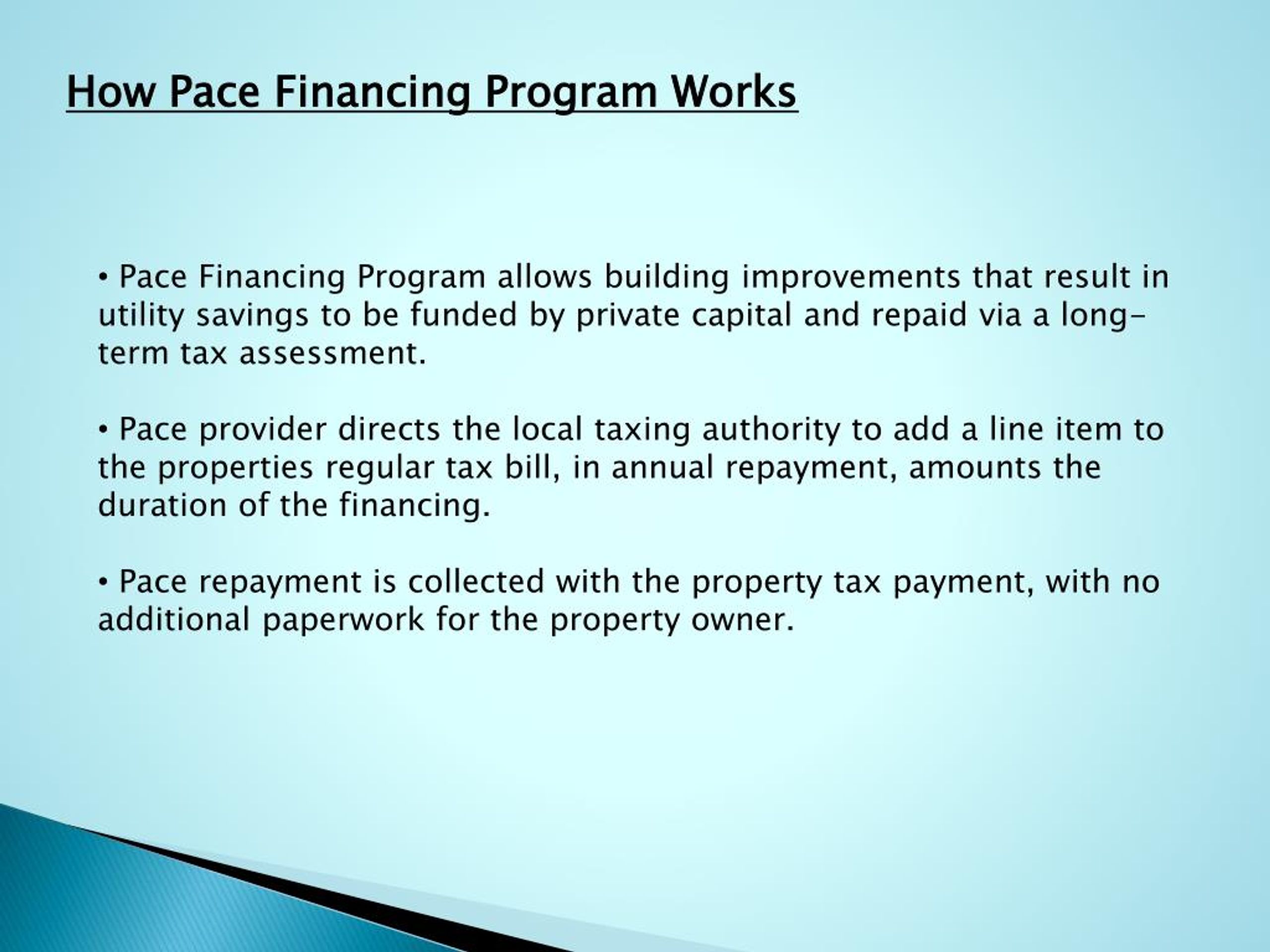 PPT Pace Financing Program in Los Angles PowerPoint Presentation