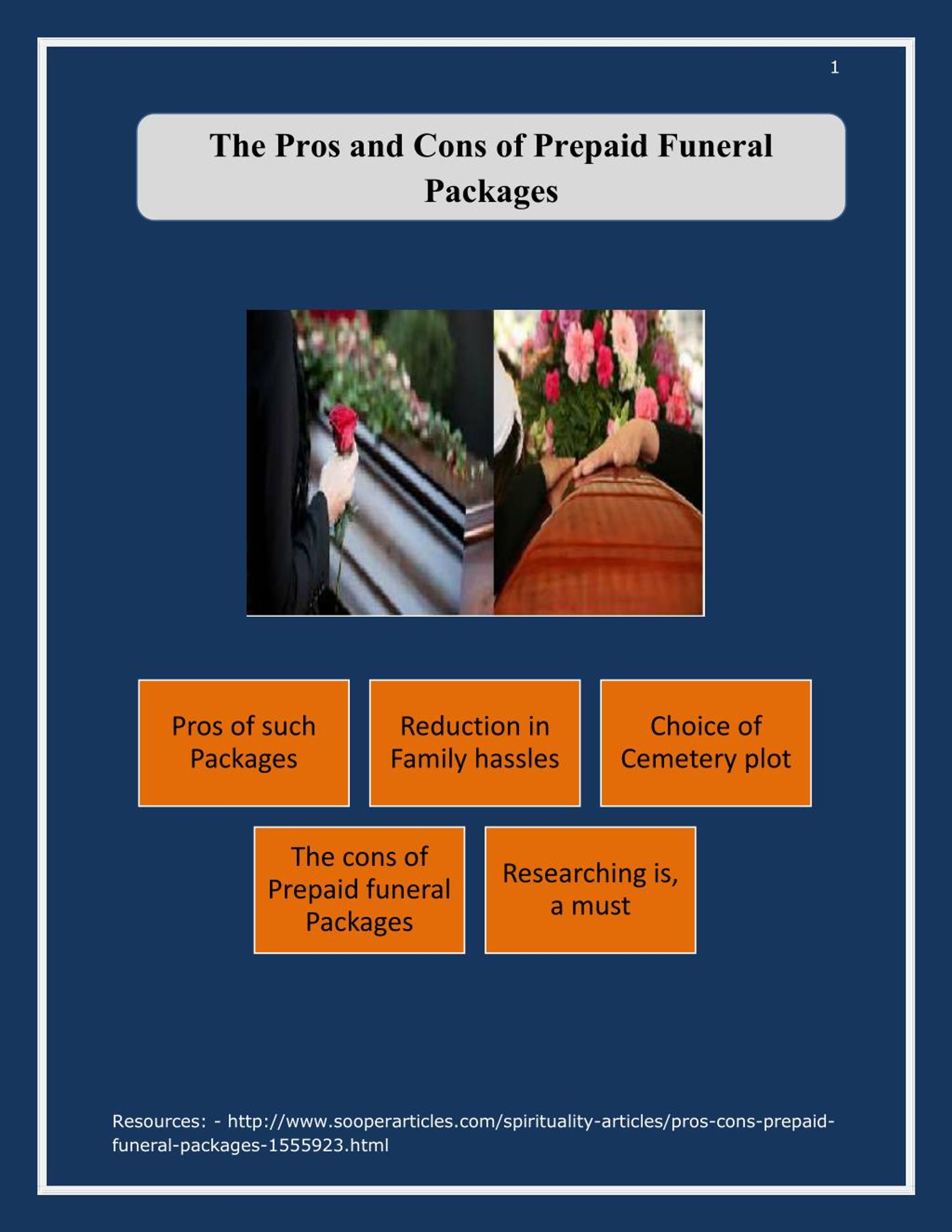 PPT The Pros and Cons of Prepaid Funeral Packages PowerPoint