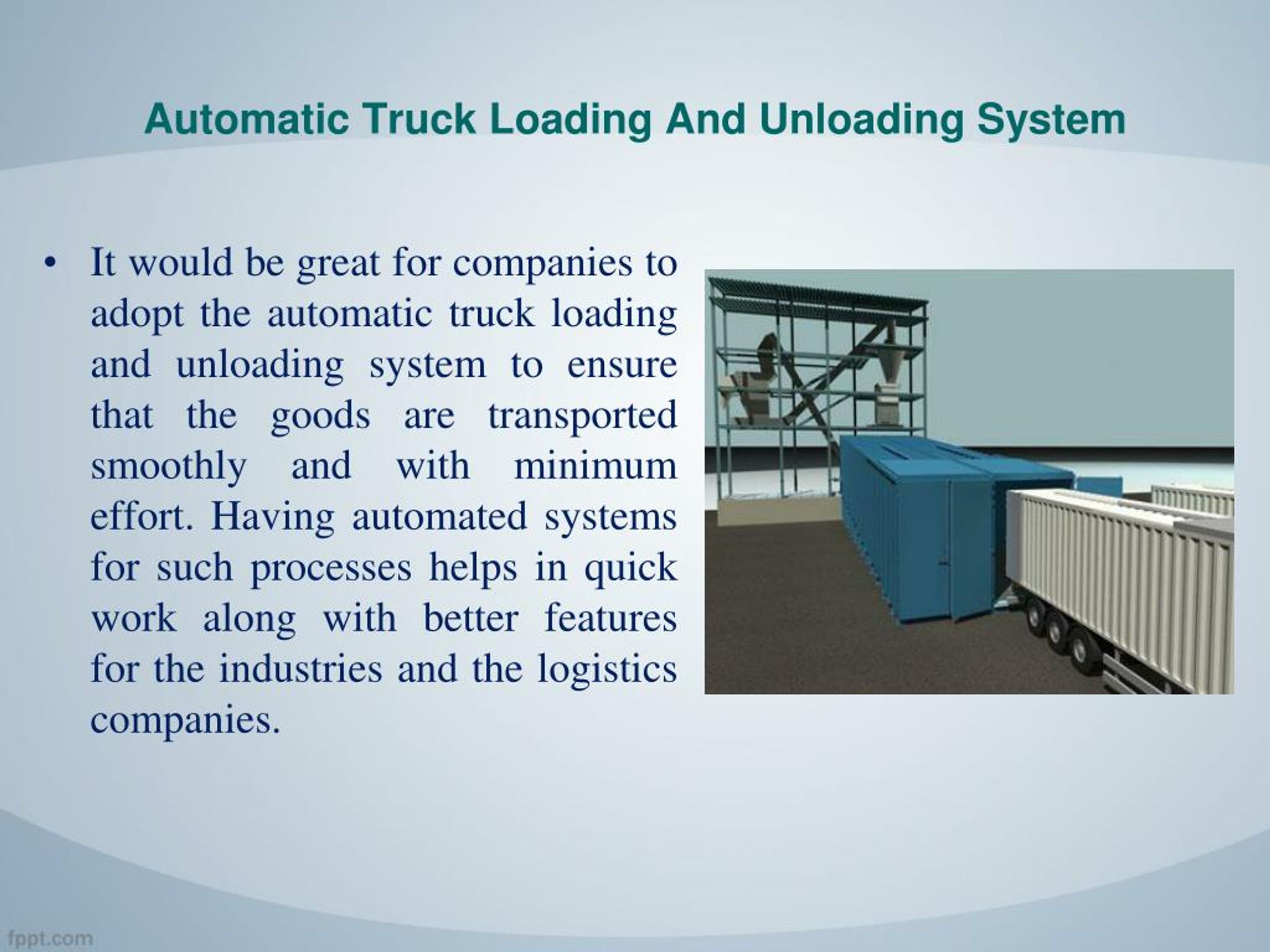 PPT - Automatic Truck Loading And Unloading System PowerPoint