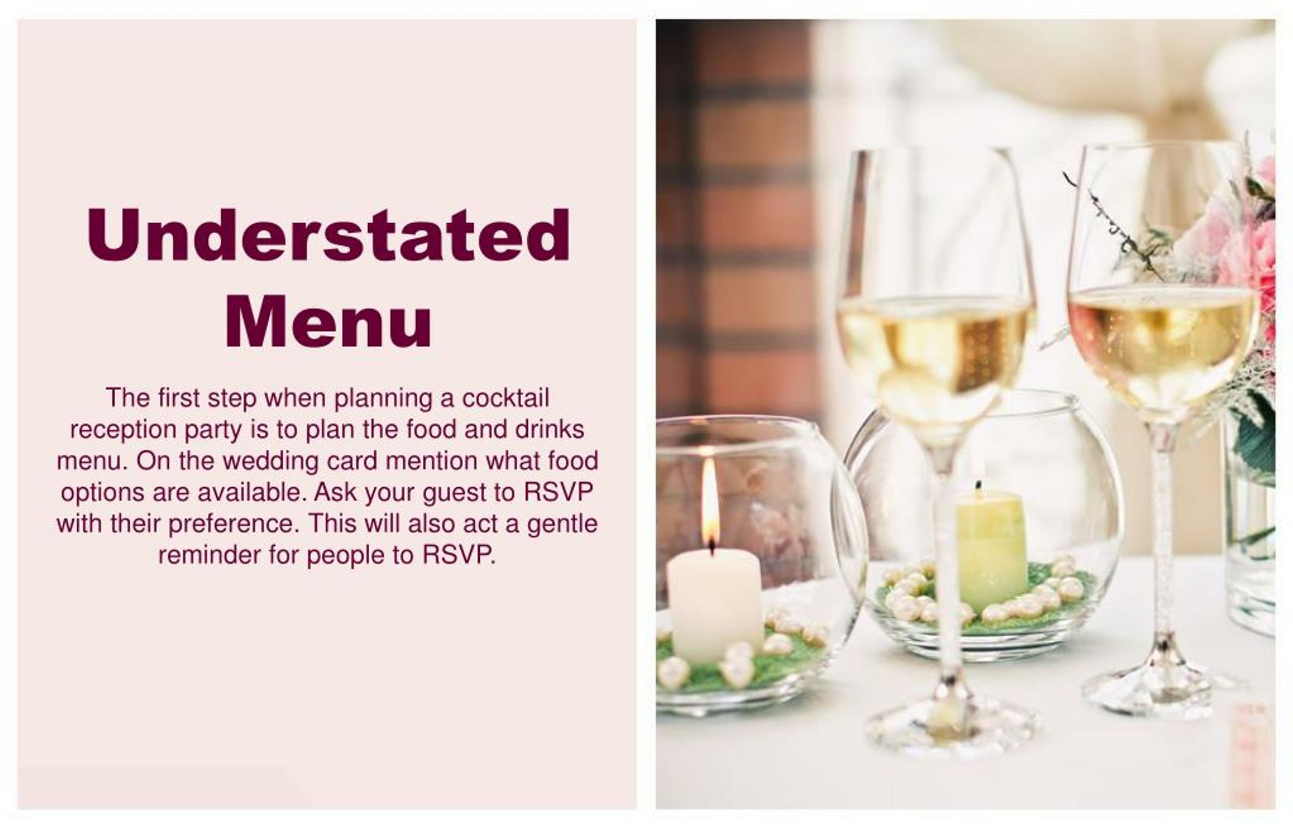 PPT Three tips to plan a lowkey wedding reception PowerPoint