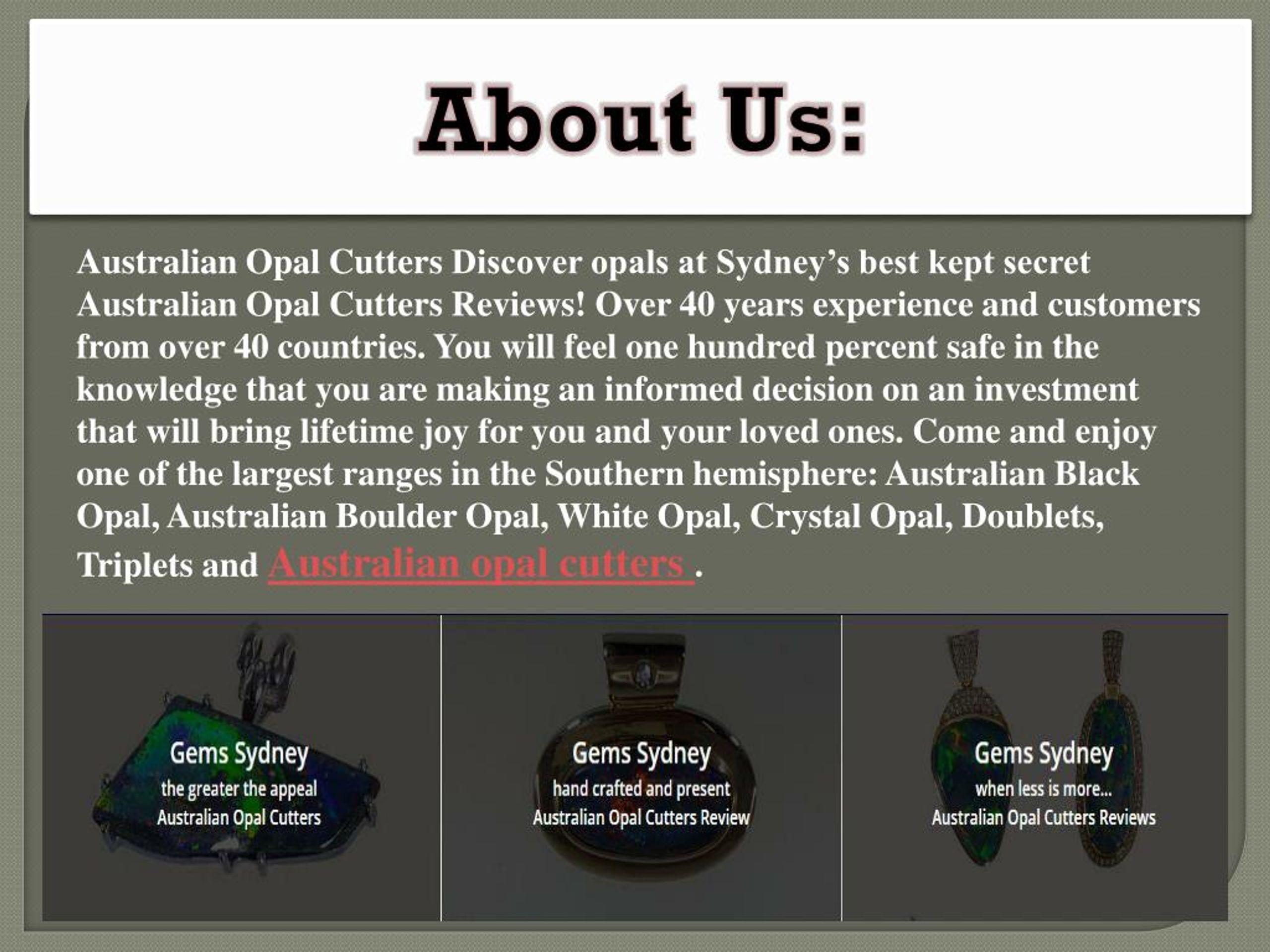 PPT Australian opal cutters PowerPoint Presentation, free download