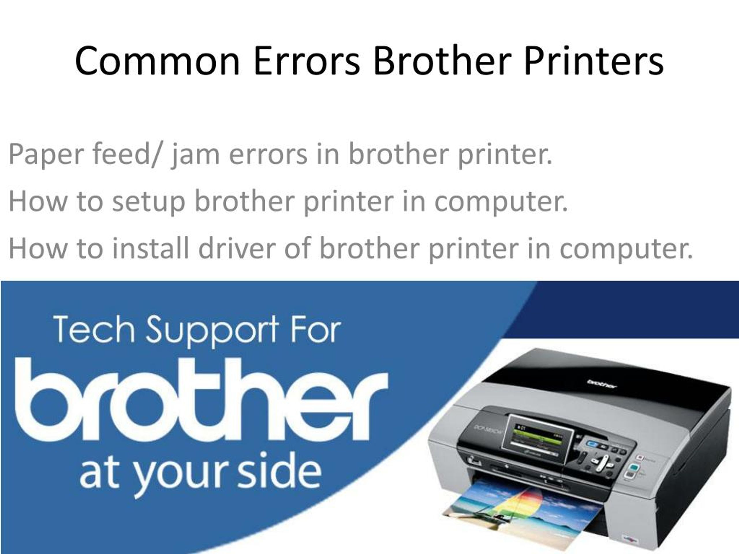 PPT Brother Printer Not working? Need Customer Support Number