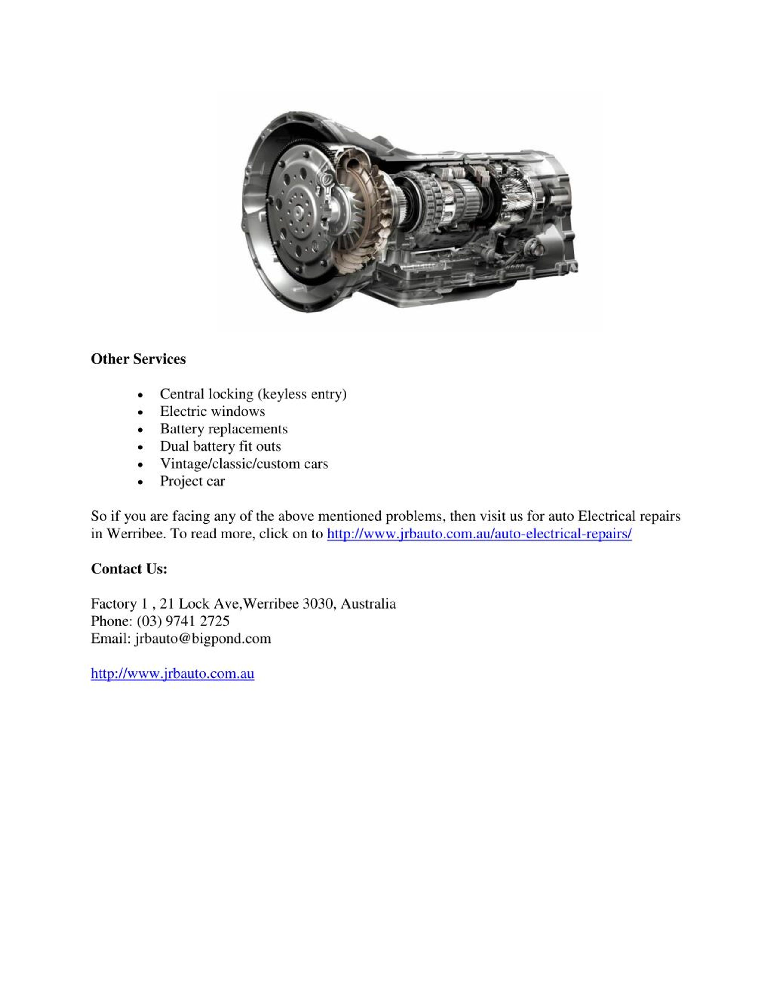 PPT Topnotch Auto Electrical Repairs Werribee PowerPoint