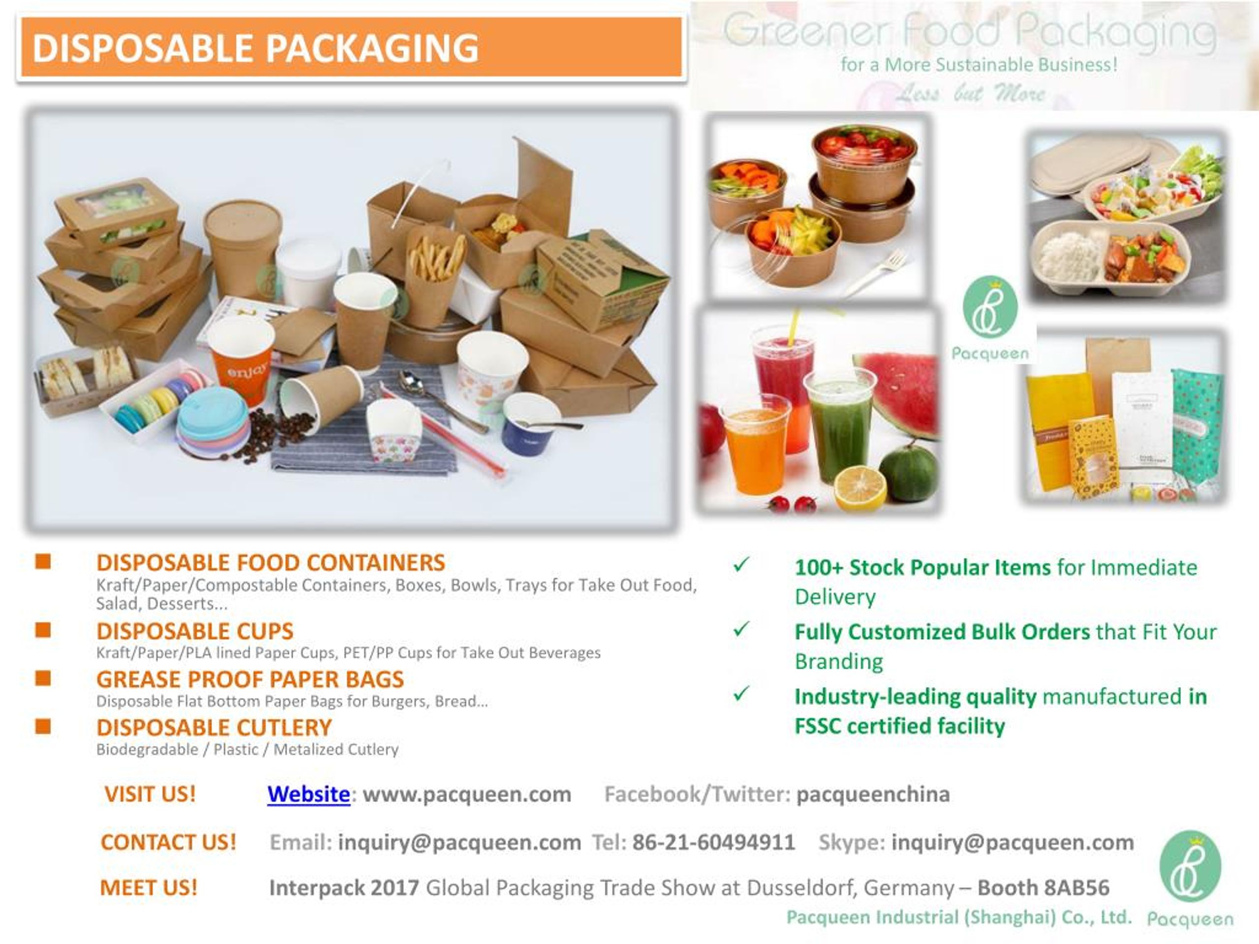 PPT Pacqueen Greener Food Packaging Solutions PowerPoint