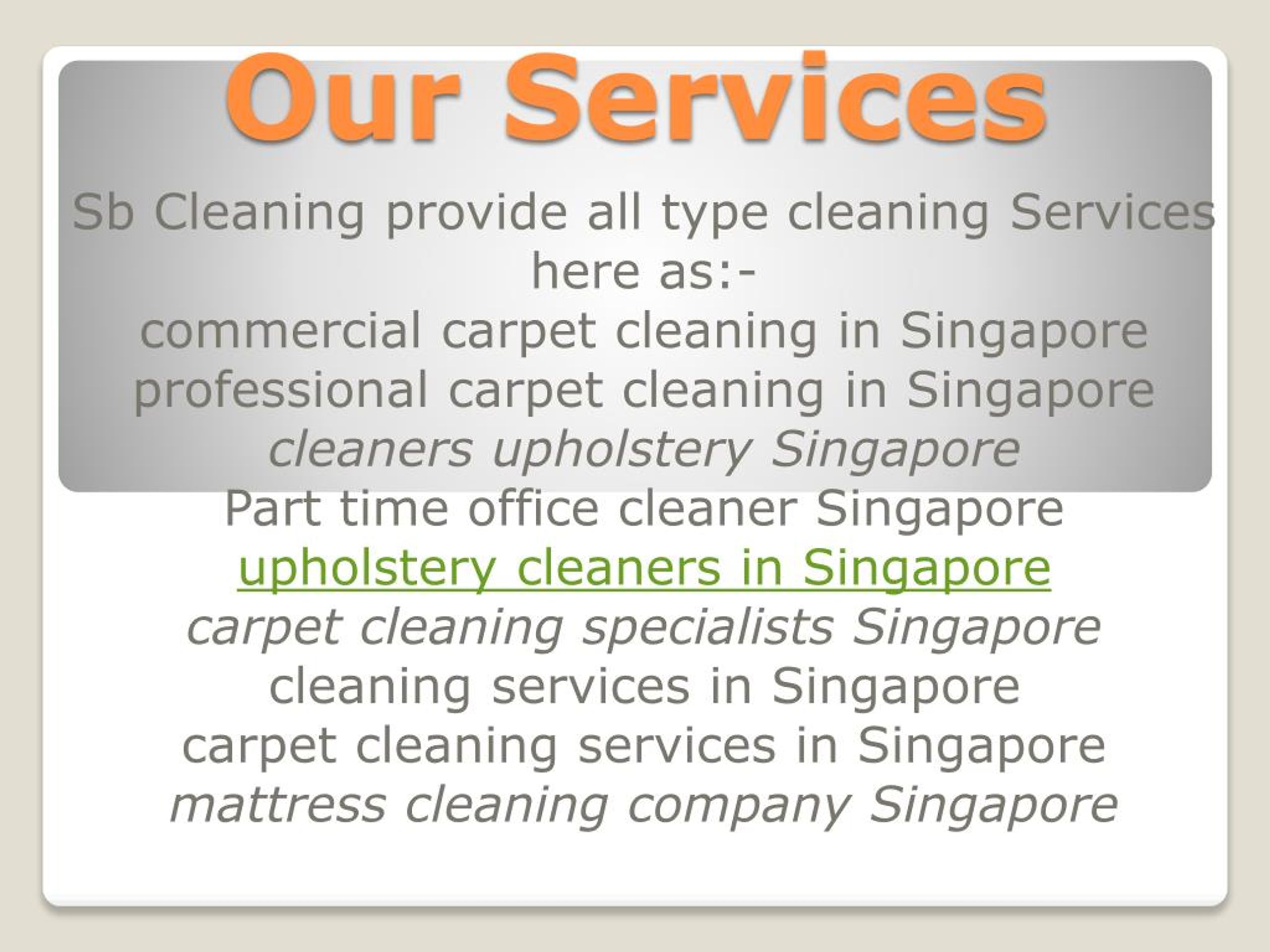 PPT Get The Best Carpet Cleaning Services in Singapore PowerPoint