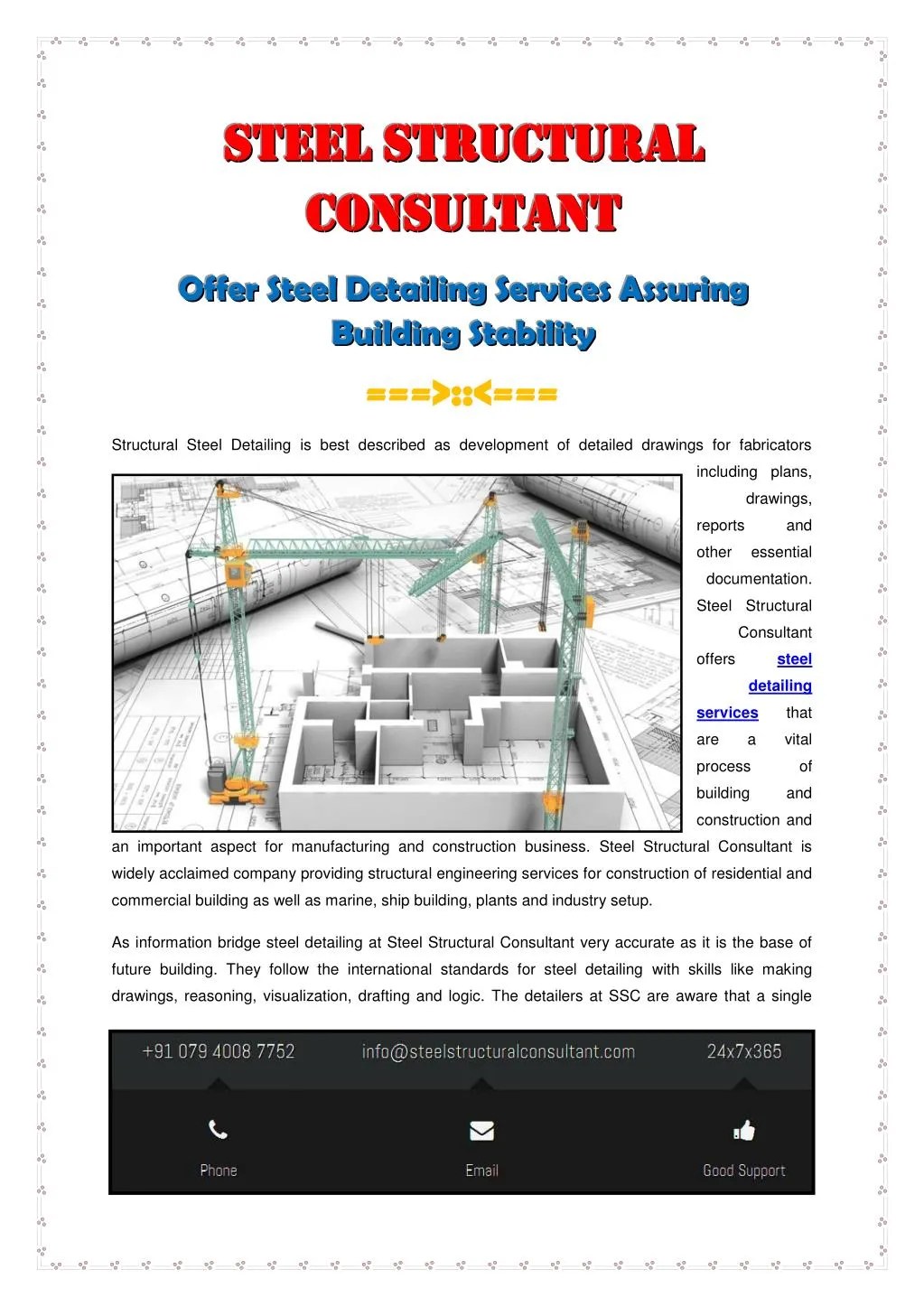 PPT Steel Structural Consultant Offer Steel Detailing Services