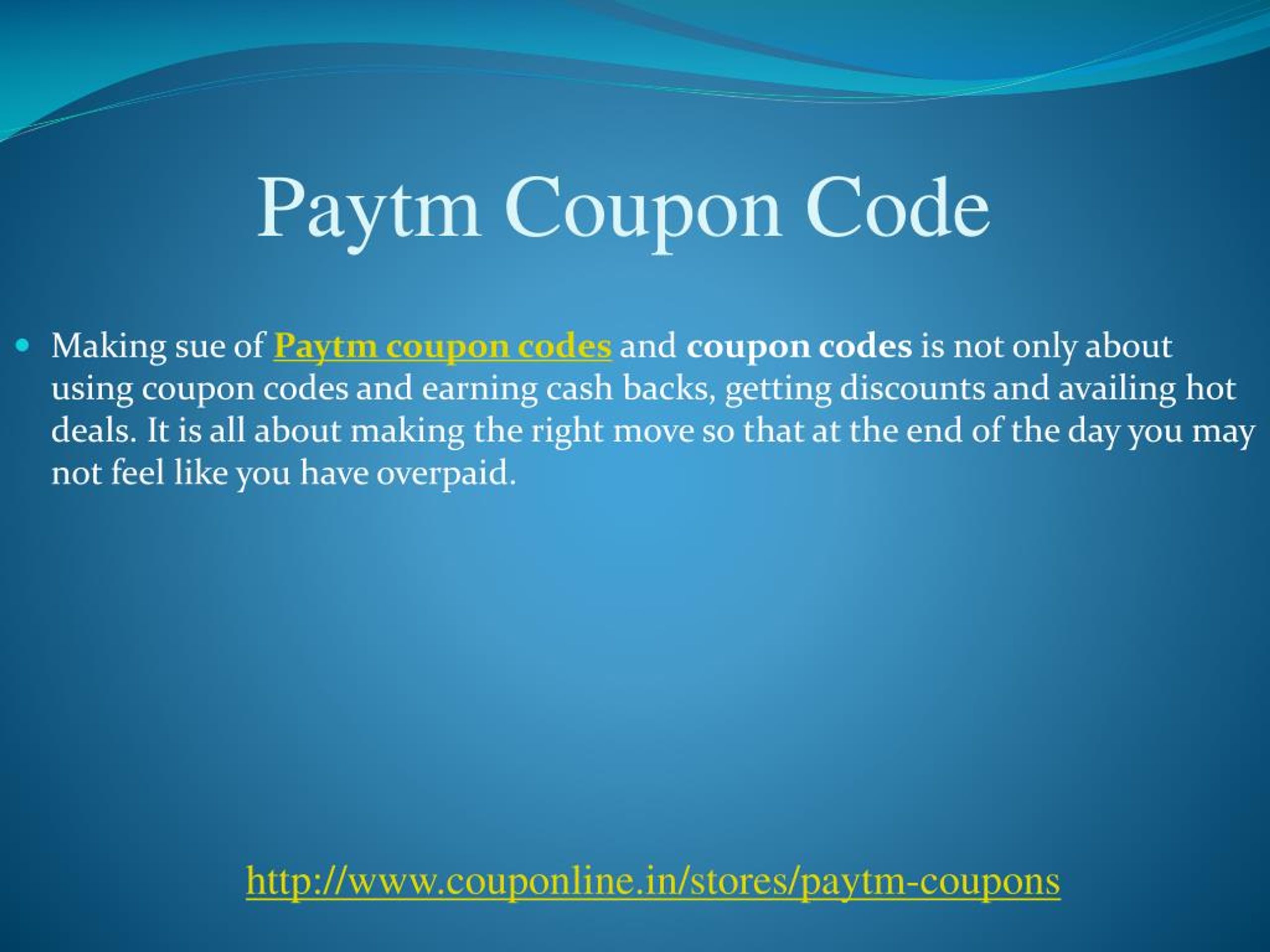PPT Paytm Promo Code PowerPoint Presentation, free download ID7584492