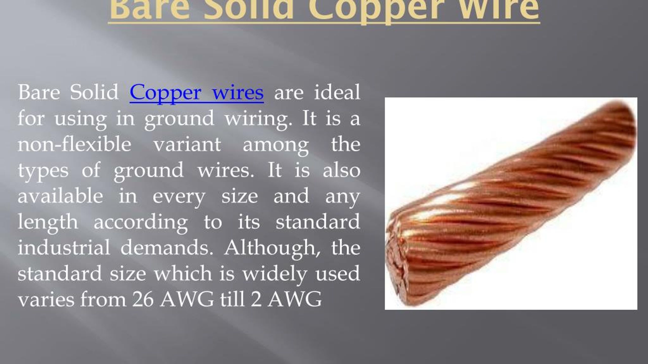 PPT Advantages of Using Copper Wires PowerPoint Presentation, free