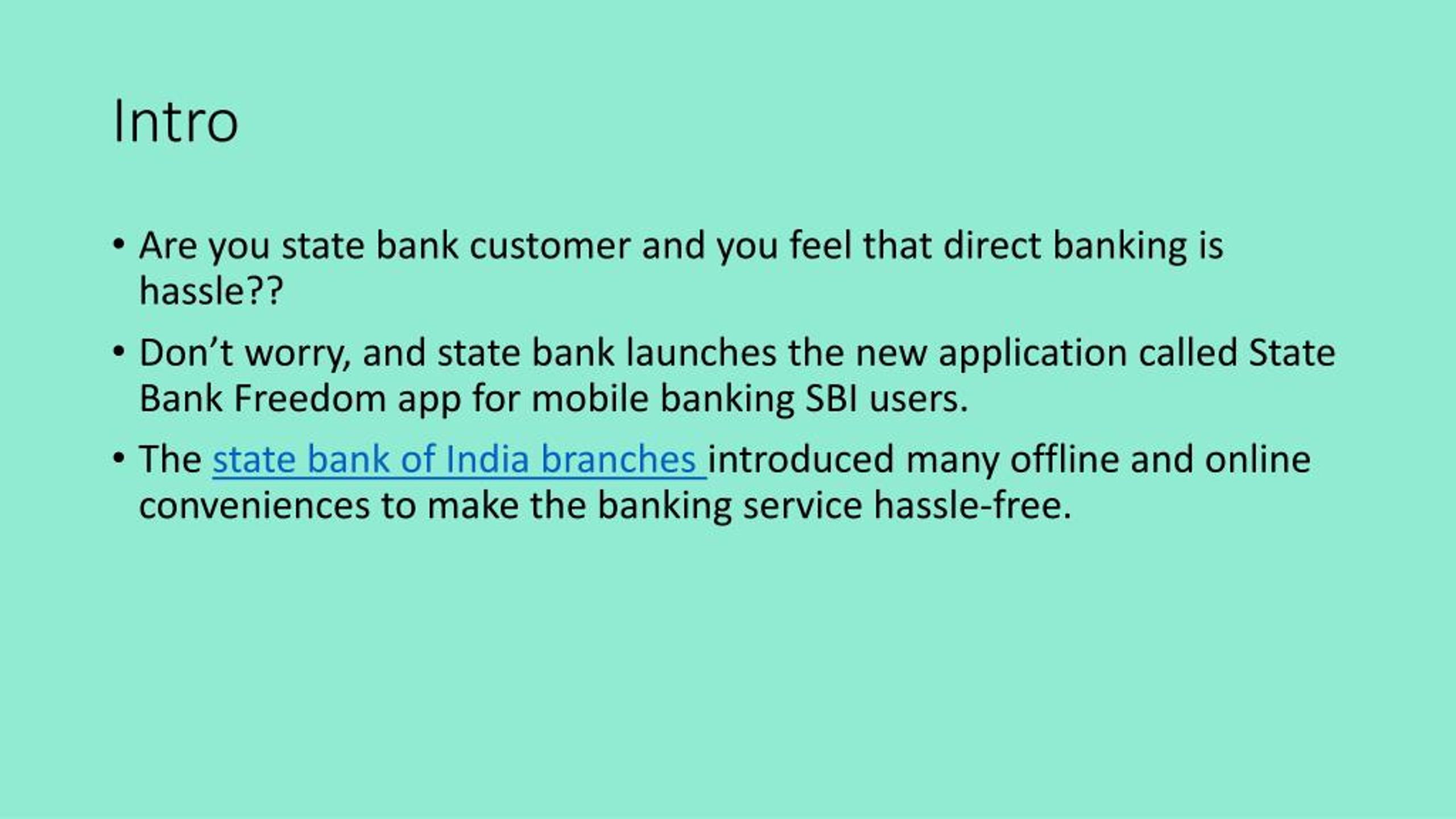 PPT Ways To Manage State Bank Freedom App On Android Device