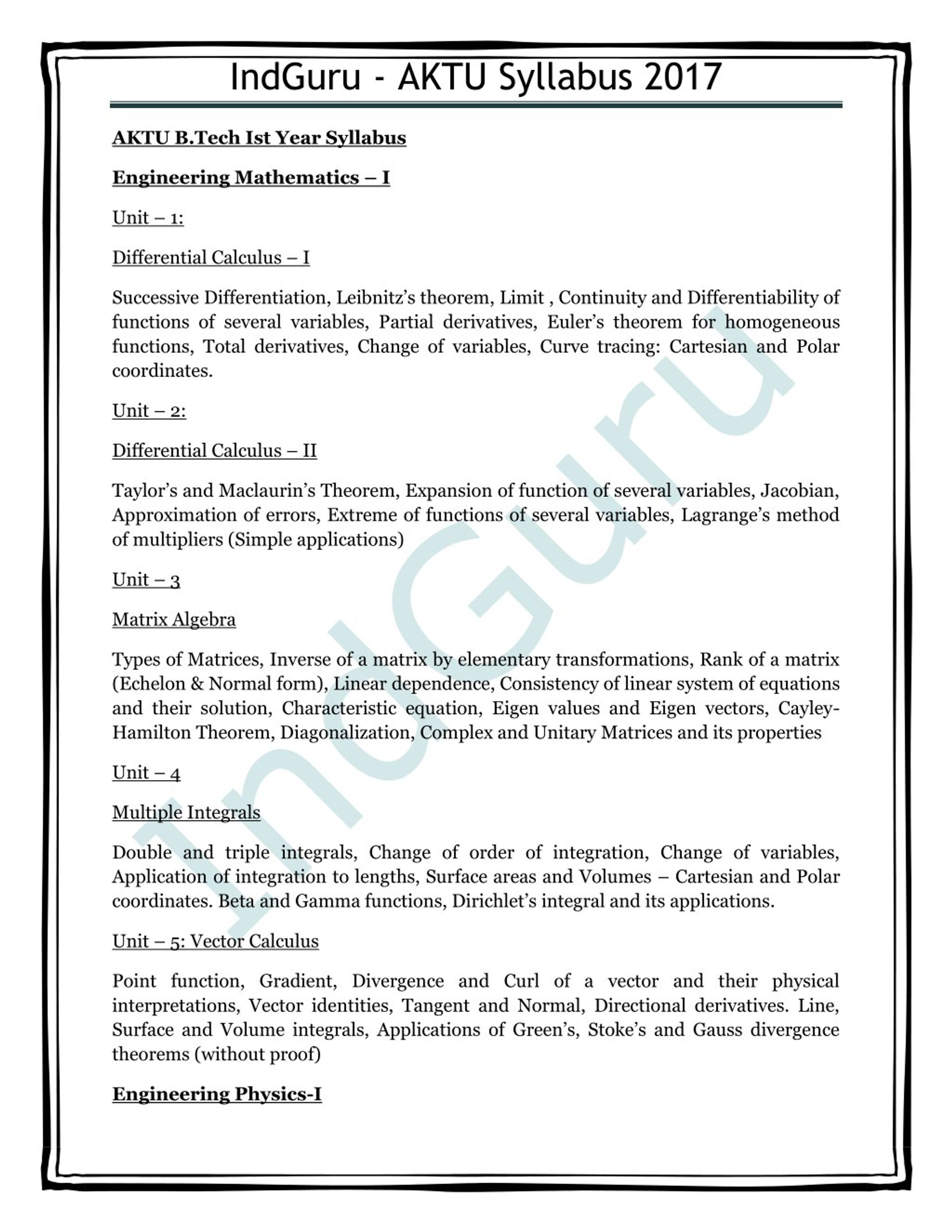 PPT AKTU Syllabus PowerPoint Presentation, free download ID7601312