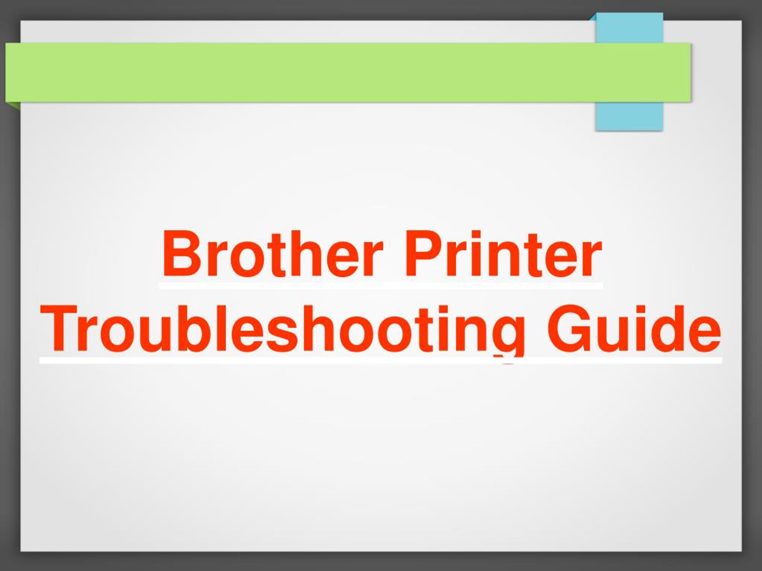PPT Brother Printer Troubleshooting Steps PowerPoint Presentation, free download ID7601331