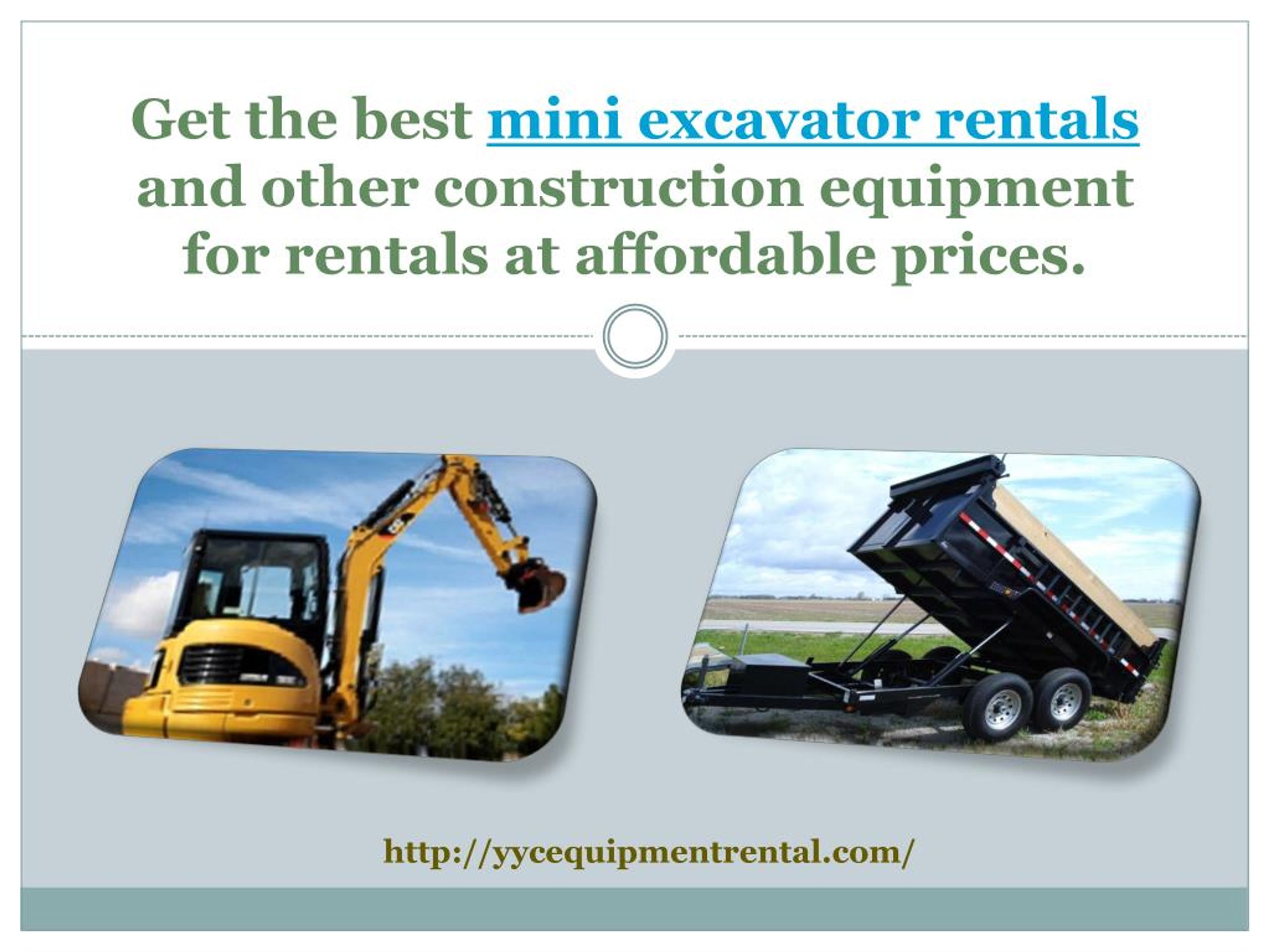 PPT CALGARY Trailer and Mini Excavator Rentals PowerPoint