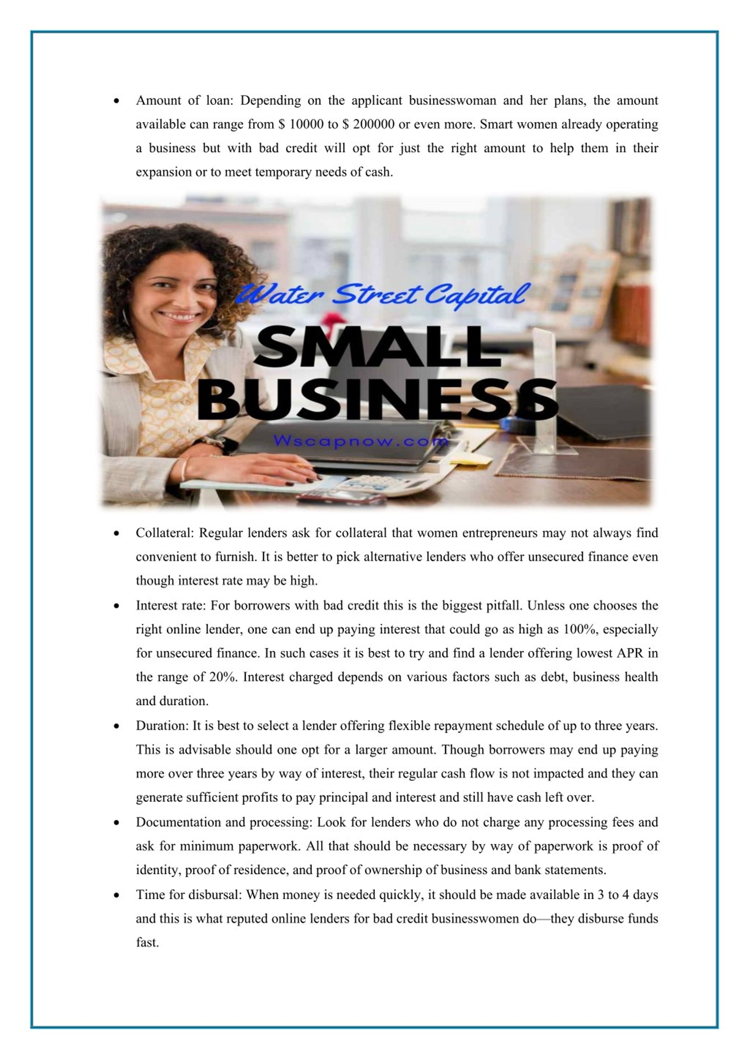 PPT Bad Credit Small Business Loans For Women Entrepreneurs