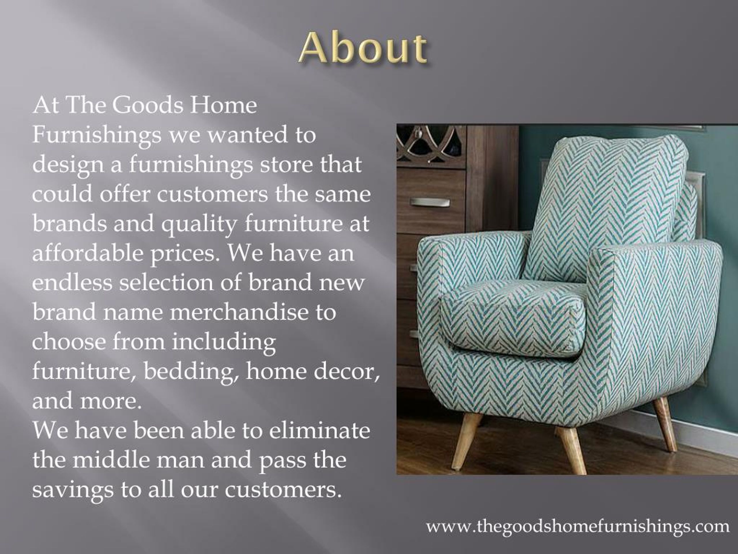 PPT THE GOODS HOME FURNISHINGS PowerPoint Presentation, free download