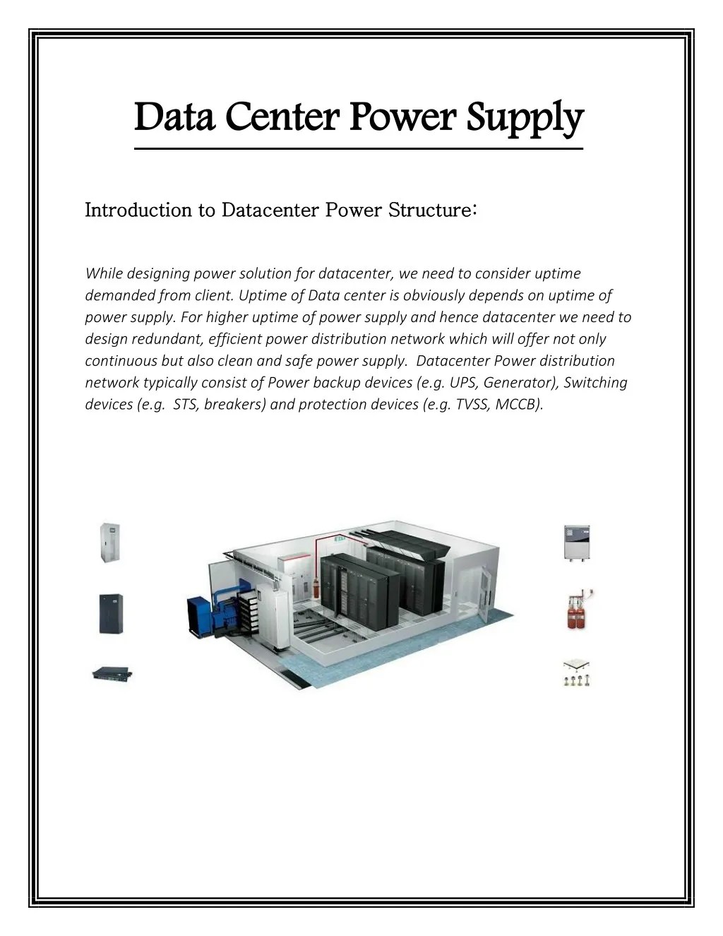 PPT Data Center Power Supply Datacenterserverroom