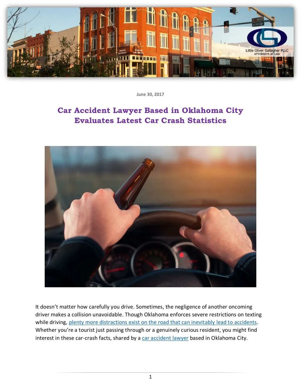 PPT Car Accident Lawyer Based in Oklahoma City Evaluates Latest Car