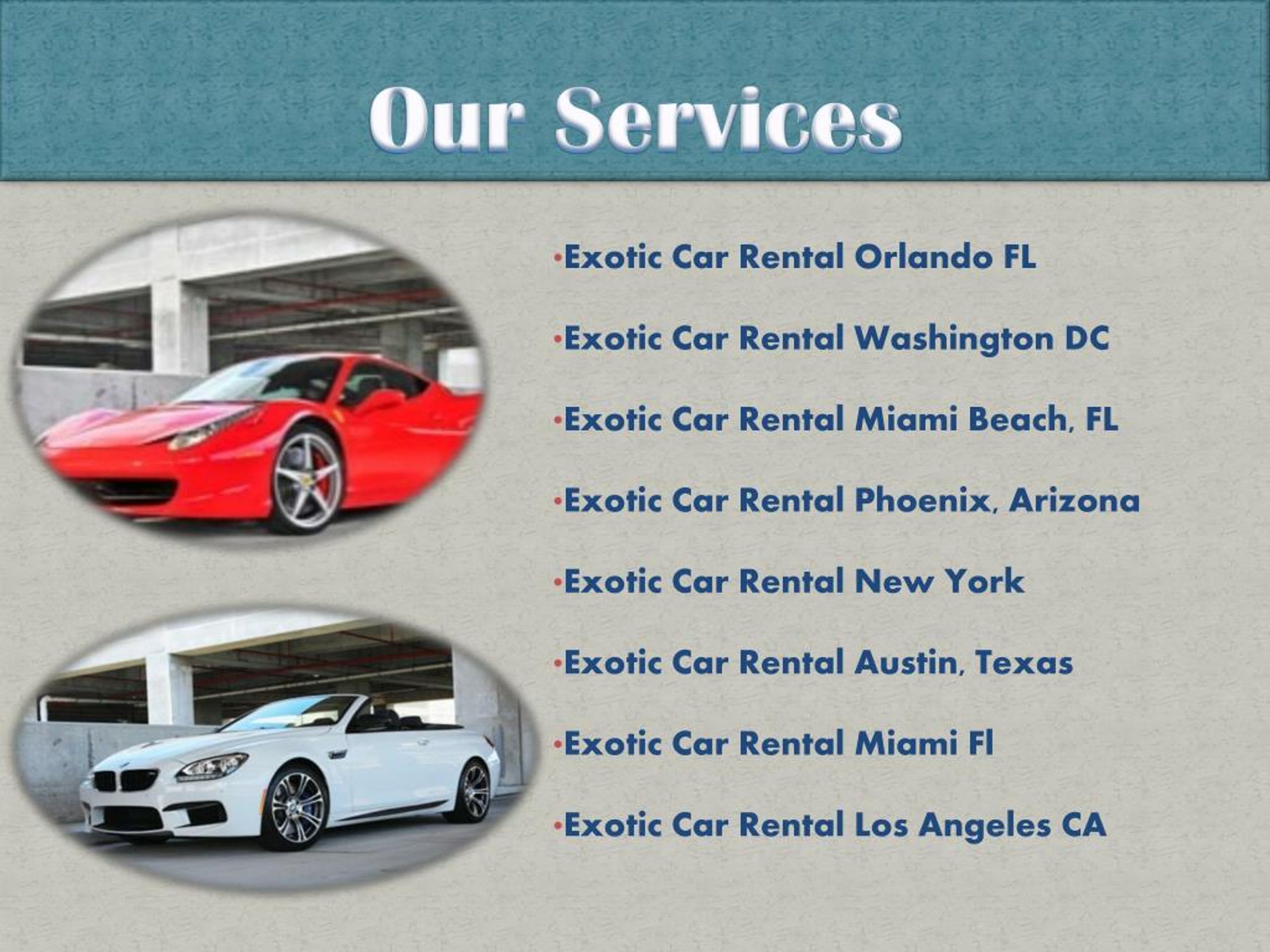 PPT Exotic Car Rental Chicago IL PowerPoint Presentation, free