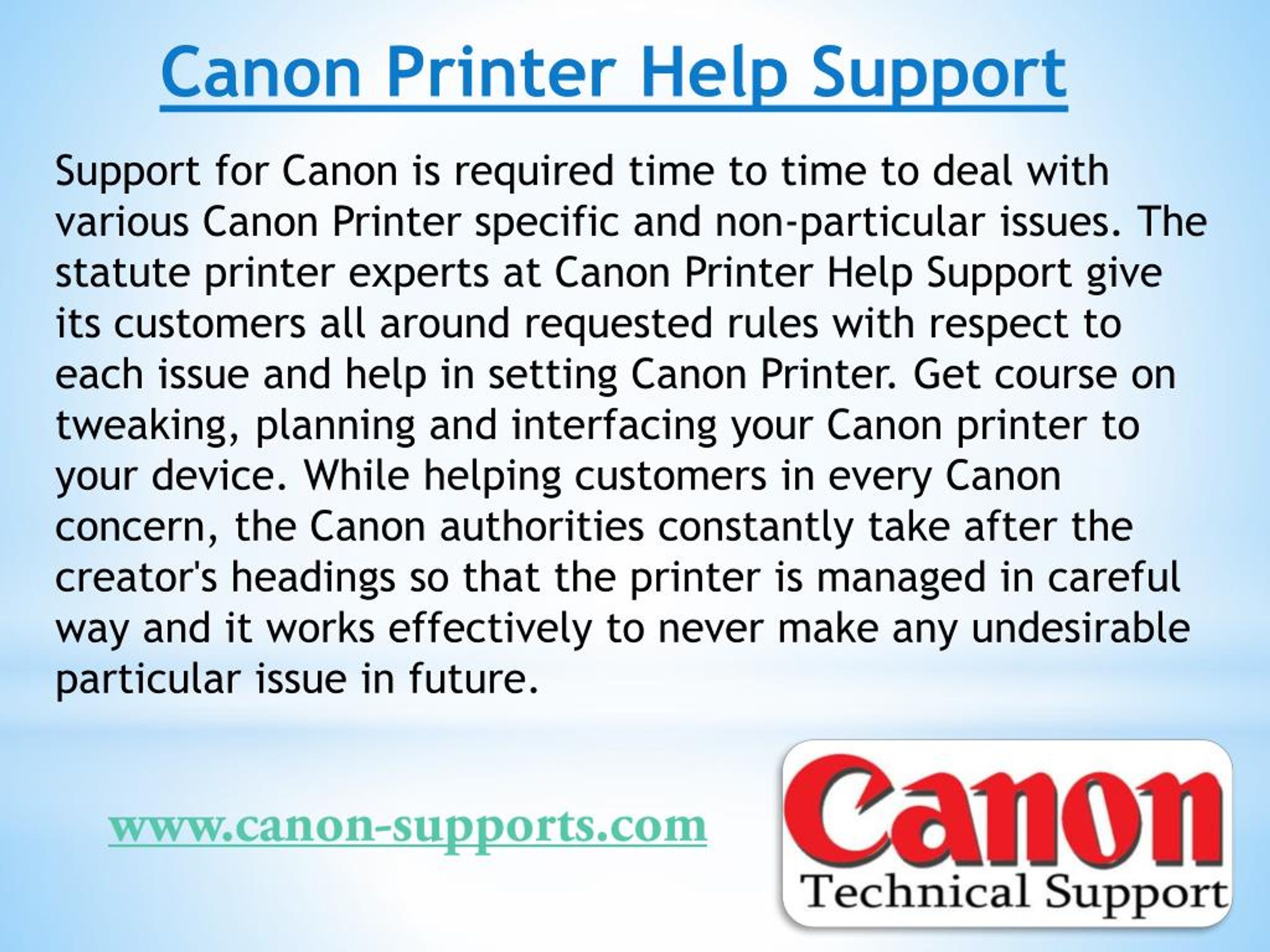 PPT Canon Printer Customer Service PowerPoint Presentation, free