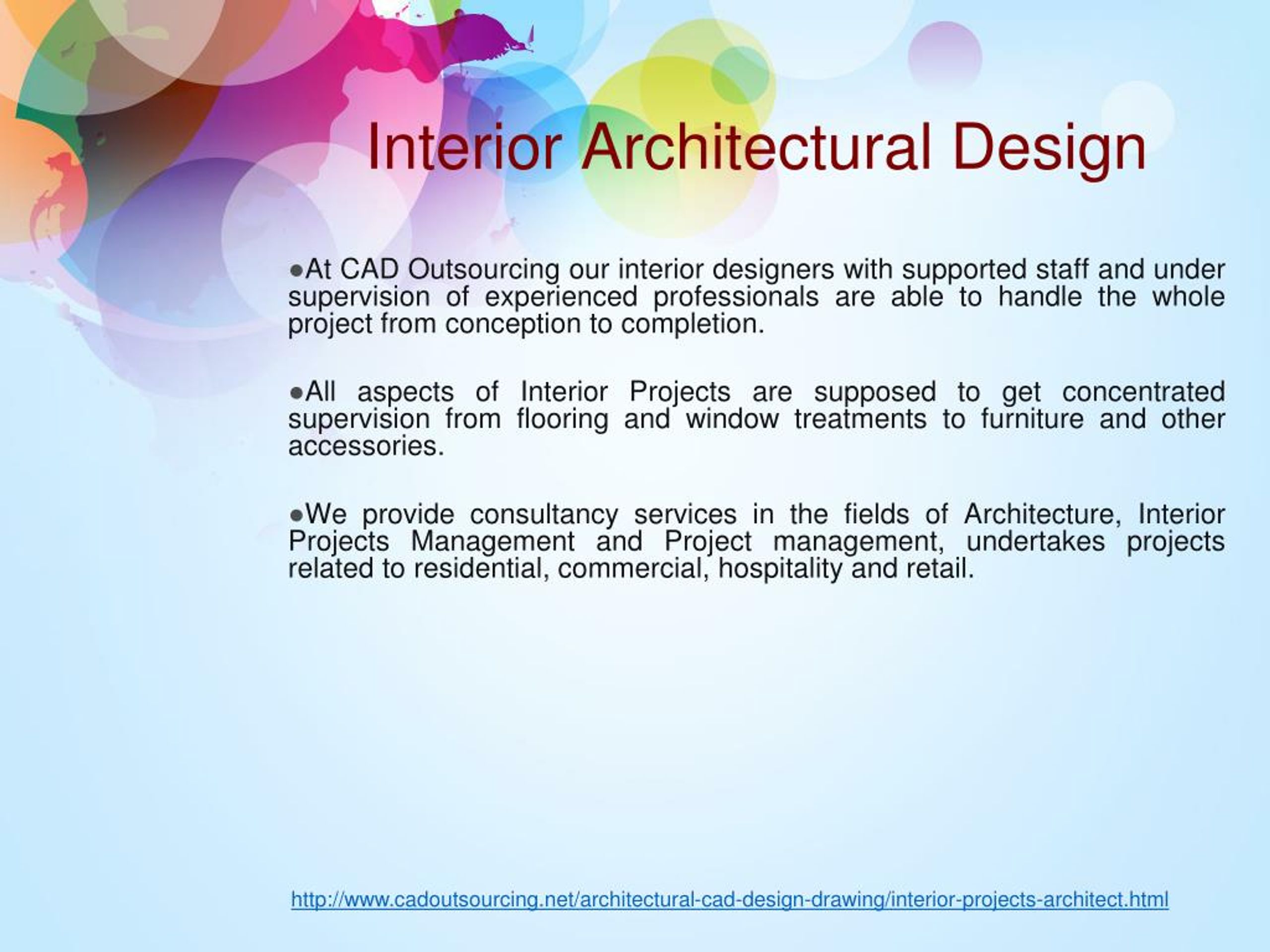 PPT Interior architectural designcad outsourcing PowerPoint