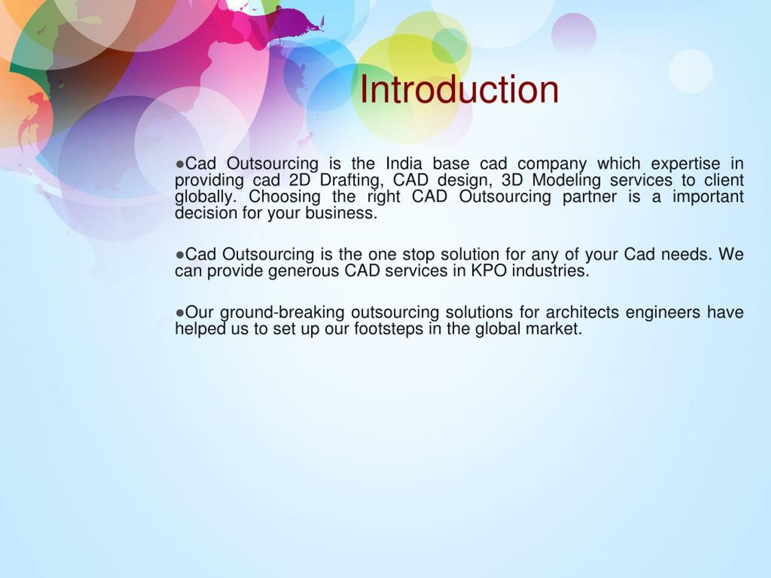 PPT Interior architectural designcad outsourcing PowerPoint