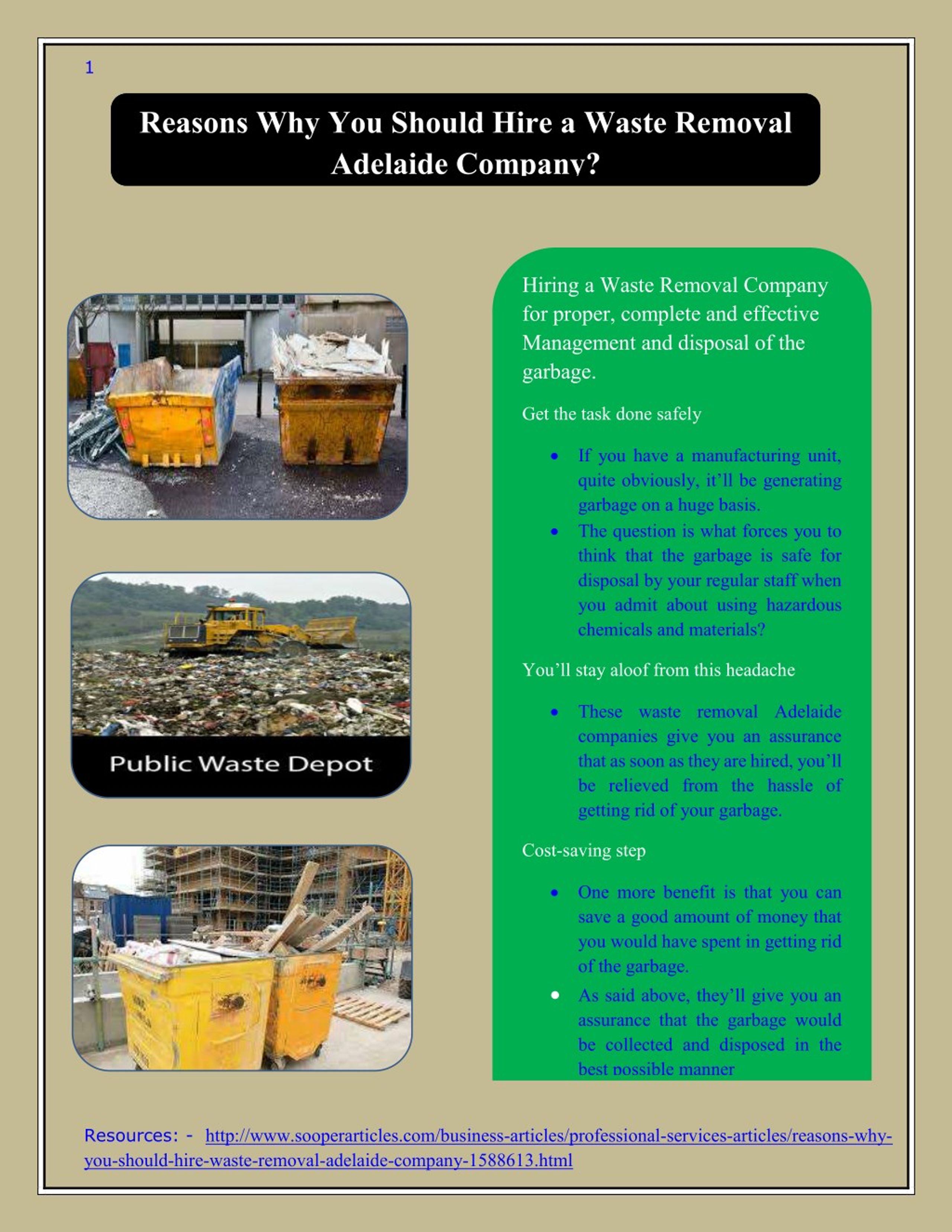PPT Reasons Why You Should Hire a Waste Removal Adelaide Company
