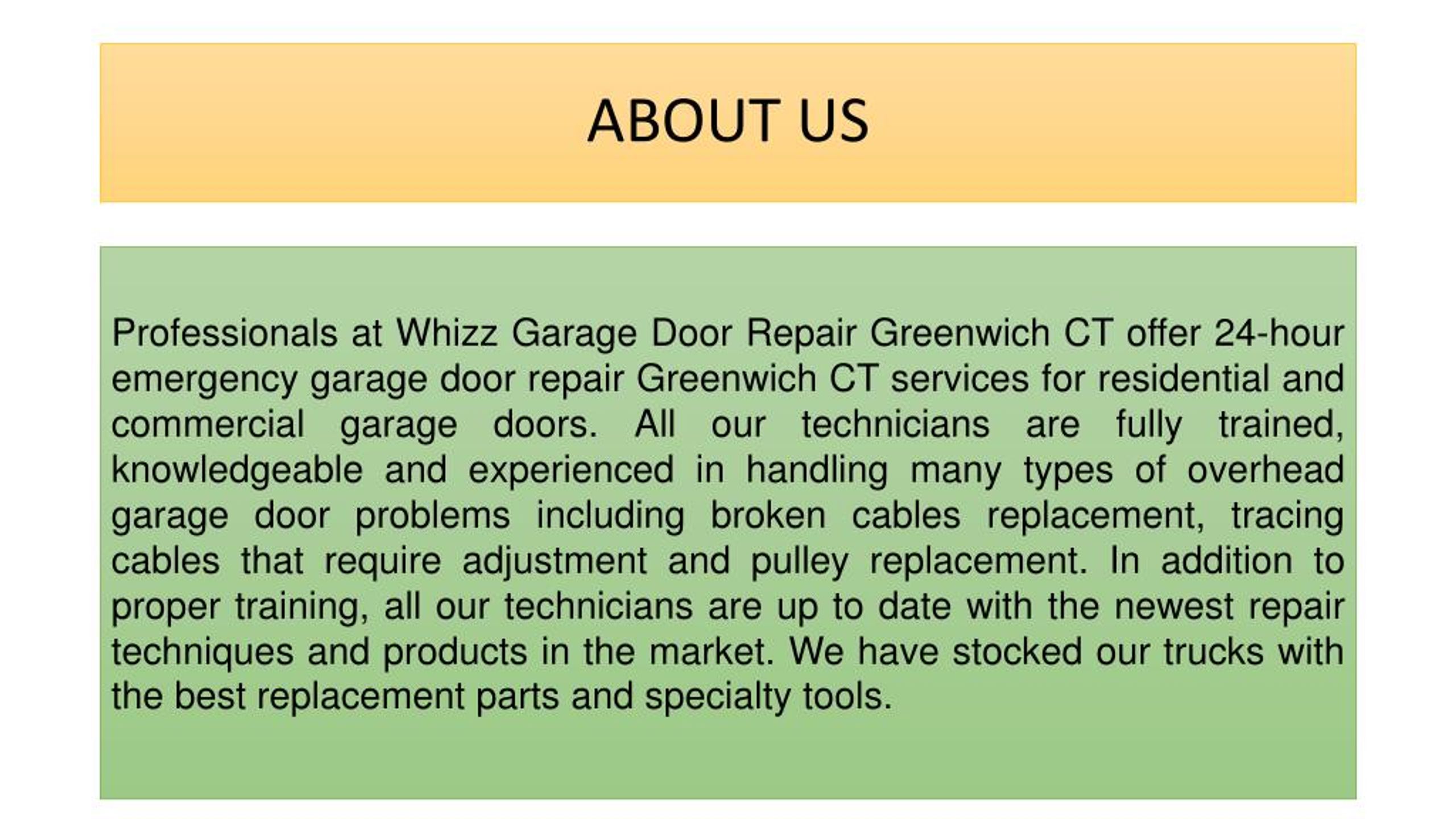 PPT Garage Door Repair Greenwich CT PowerPoint Presentation, free