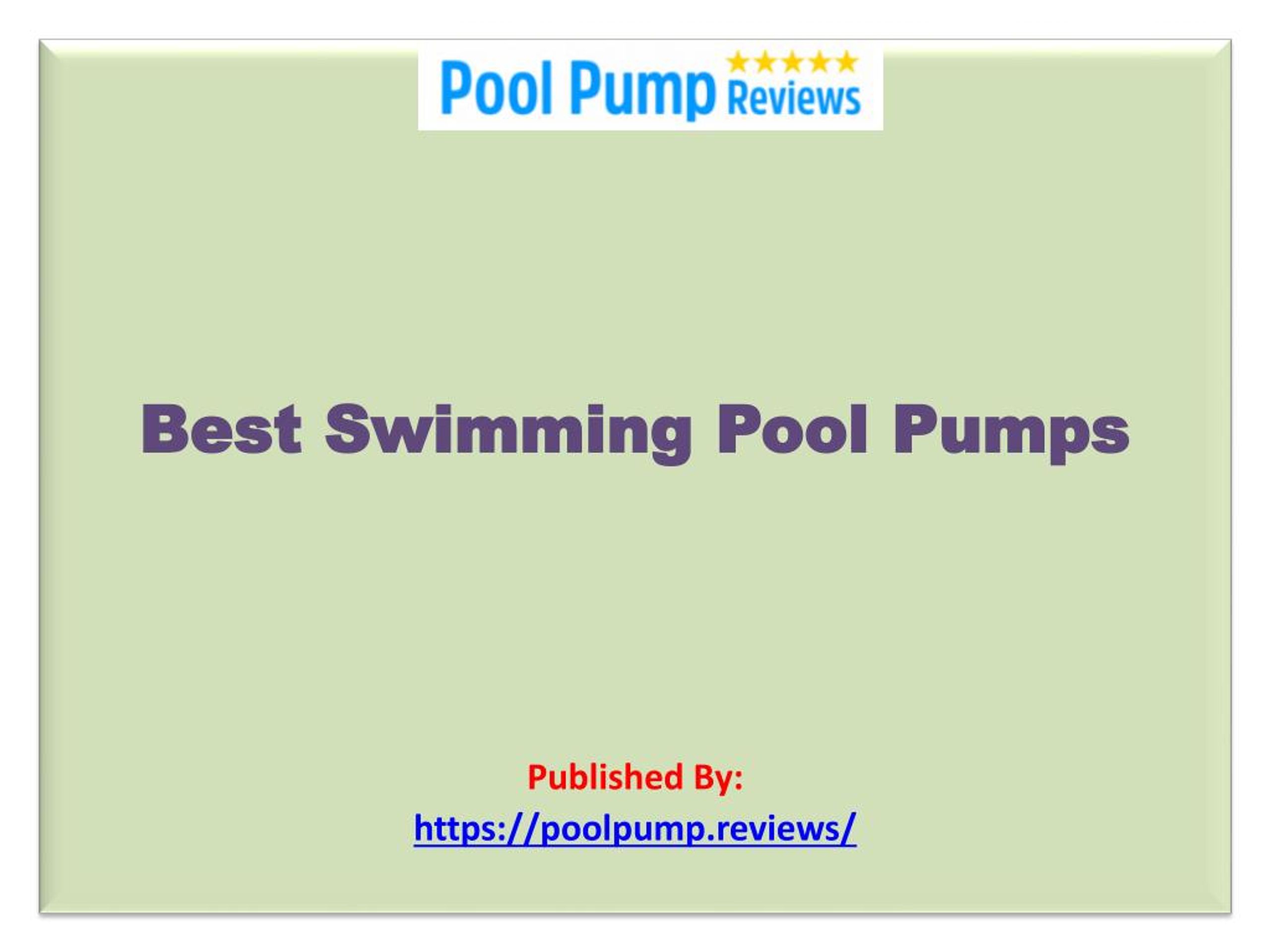 PPT Best Swimming Pool Pumps PowerPoint Presentation, free download