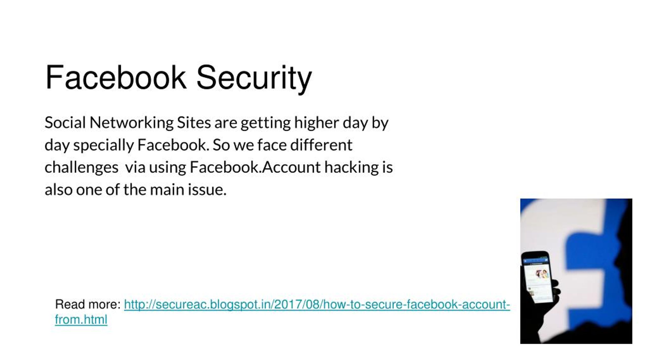 PPT HOW TO SECURE FACEBOOK ACCOUNT FROM HACKERS? PowerPoint