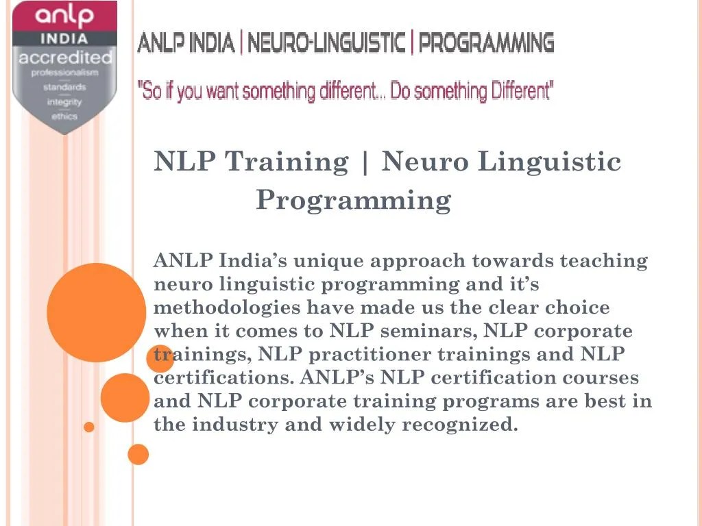Situational Leadership Principles Of Neuro Linguistic Programming Ppt